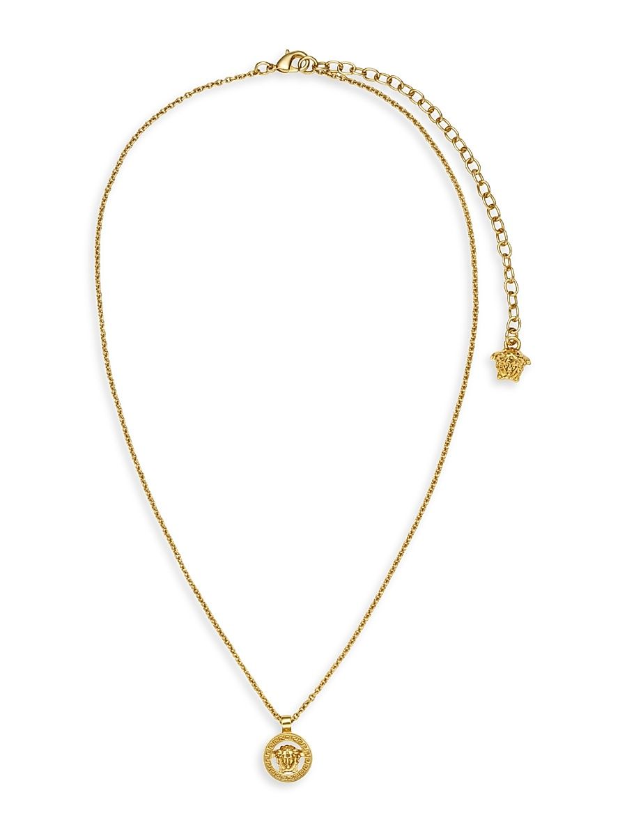 Women's Goldtone Or Silvertone Medusa Pendant Necklace - Versace Gold