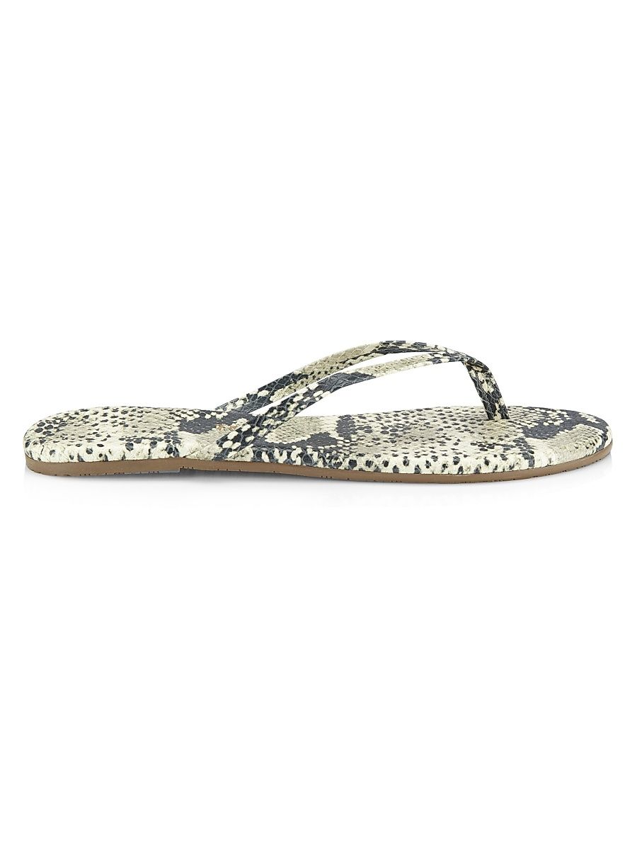 Women's Studio Exotic Cheetah-Print Flip Flops - Sand Snake - Size 11