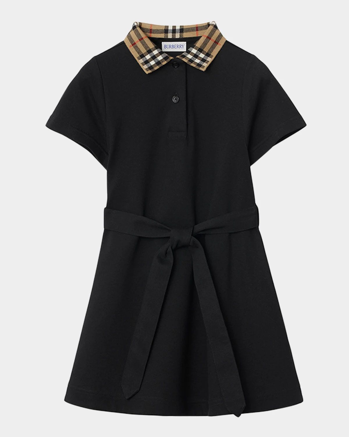 Girl & apos;s Astrid Check Polo Shirtdress