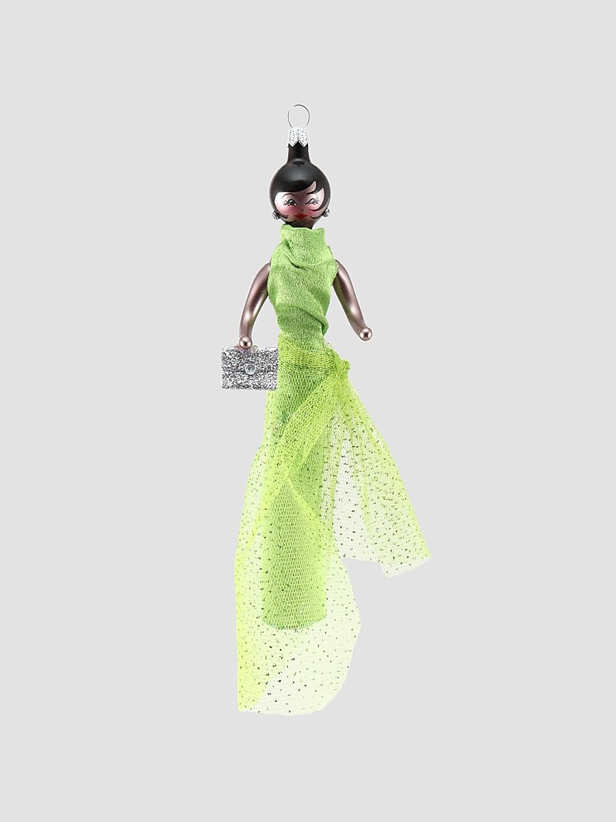 Soffieria De Carlini Fashionista In Gown Glass Ornament