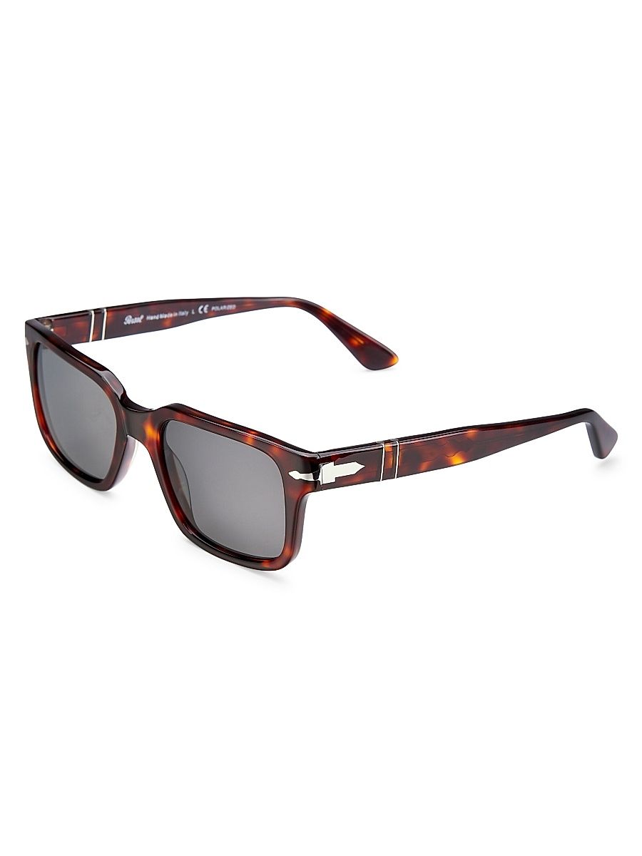 Men's 53MM Wayfarer Sunglasses - Dark Havana