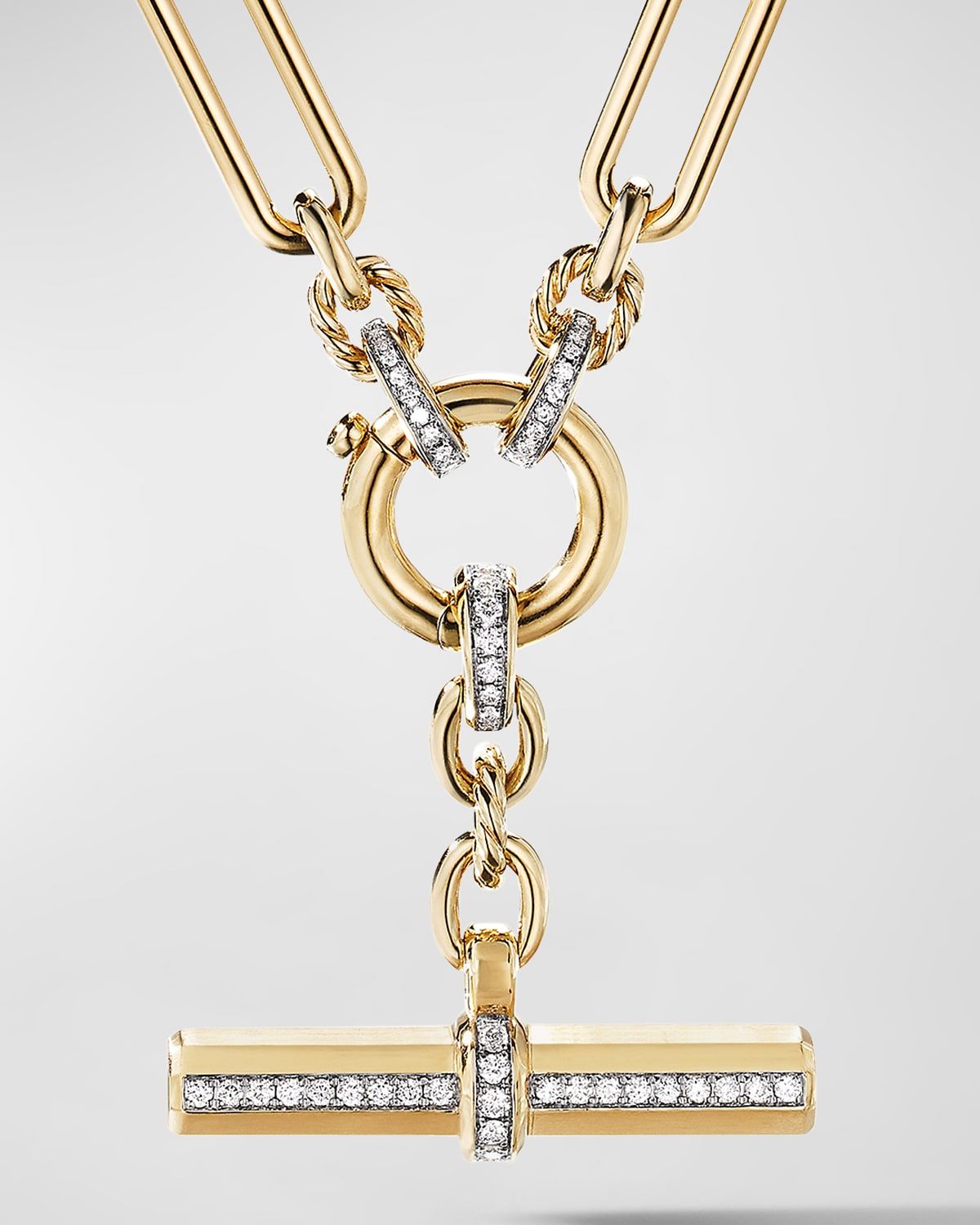 Lexington Chain Necklace with Diamonds in 18K Gold, 6.5mm, 20"L