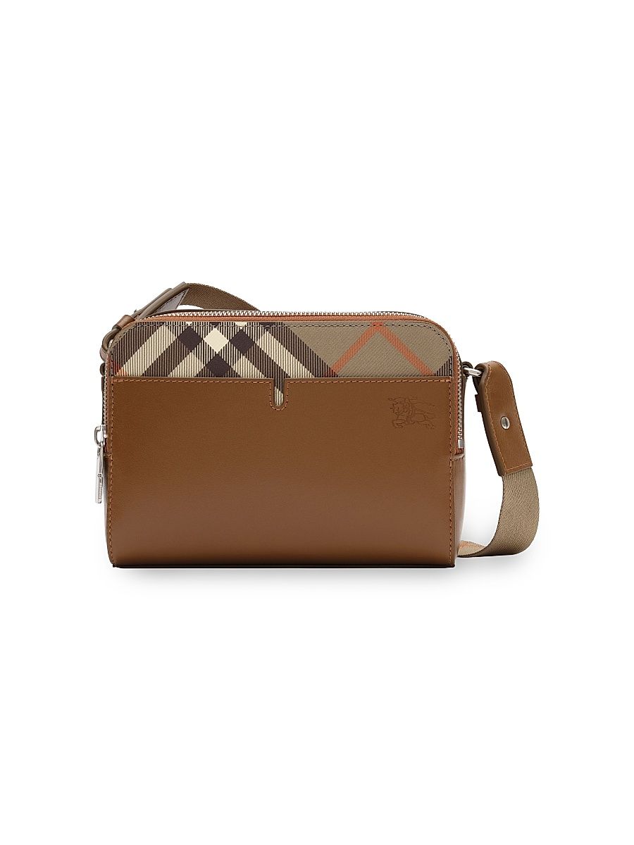 Men's Pop Check Mini Case Crossbody Bag - Finch Brown Hazel