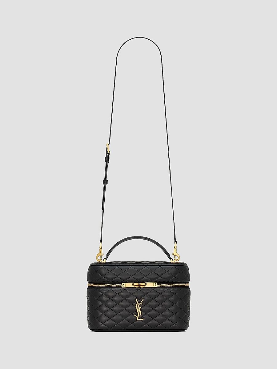 Saint Laurent Women's Gaby Large Vanity Bag in Lambskin - Black