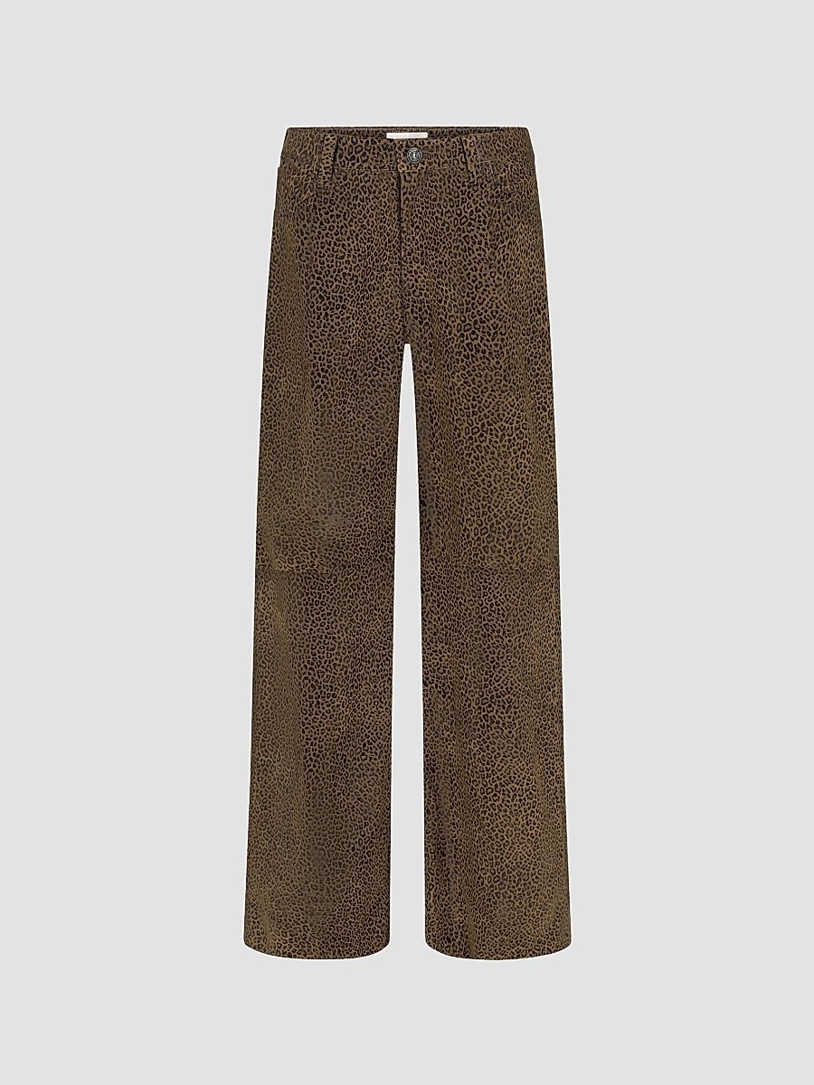 Women's Le Slim Palazzo Leopard-Print Jeans - Leopard - Size 23