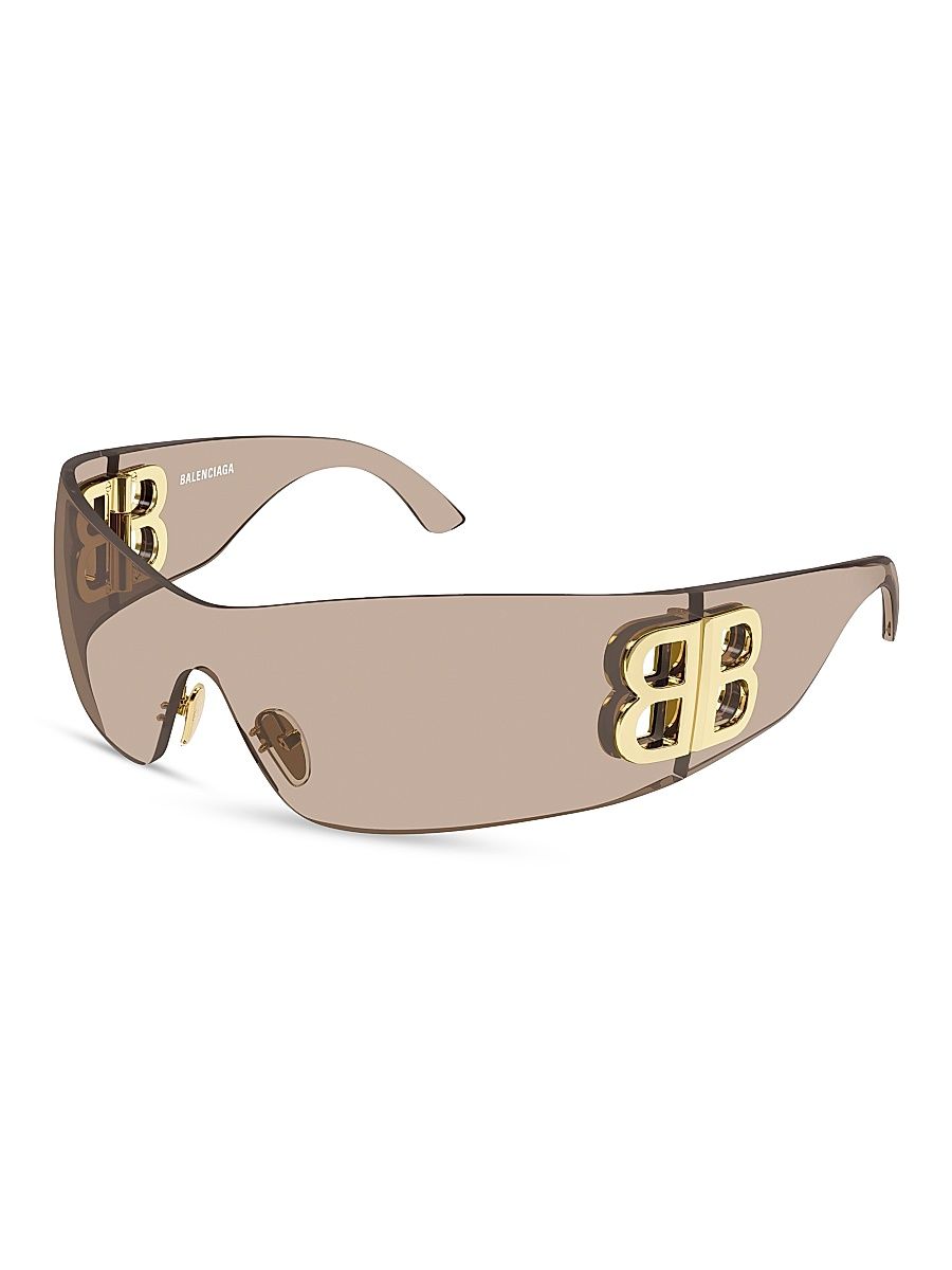 Women's Bossy 99MM Shield Sunglasses - Brown