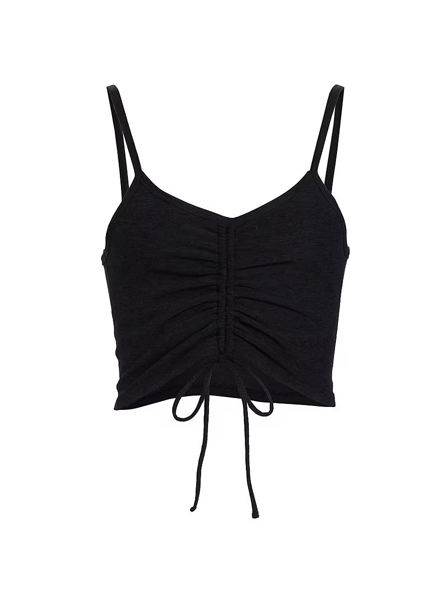 Beyond Yoga Women's Ruched Cropped Tank Top - Darkest Night - Size Small
