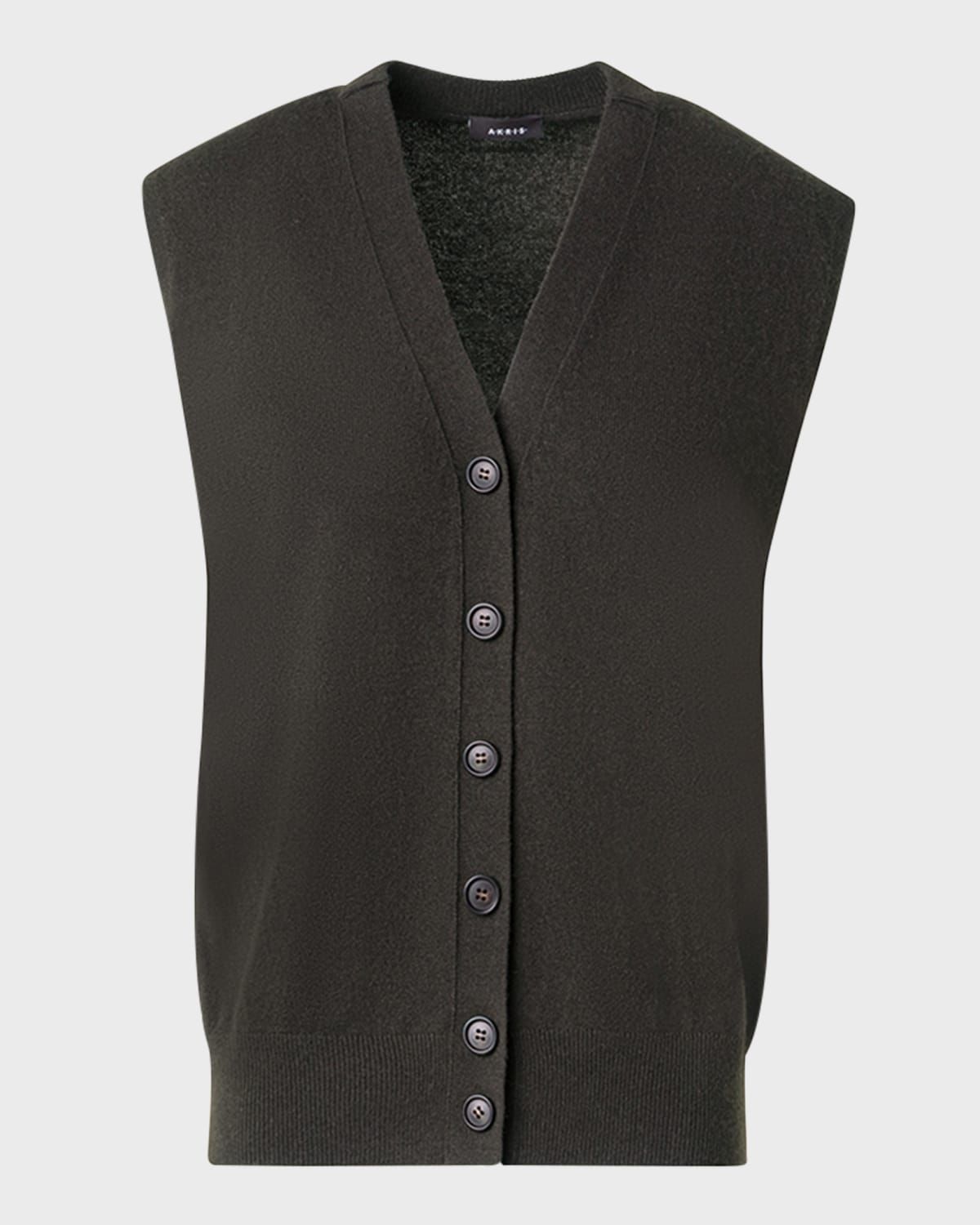 V-Neck Cashmere Oversized Vest