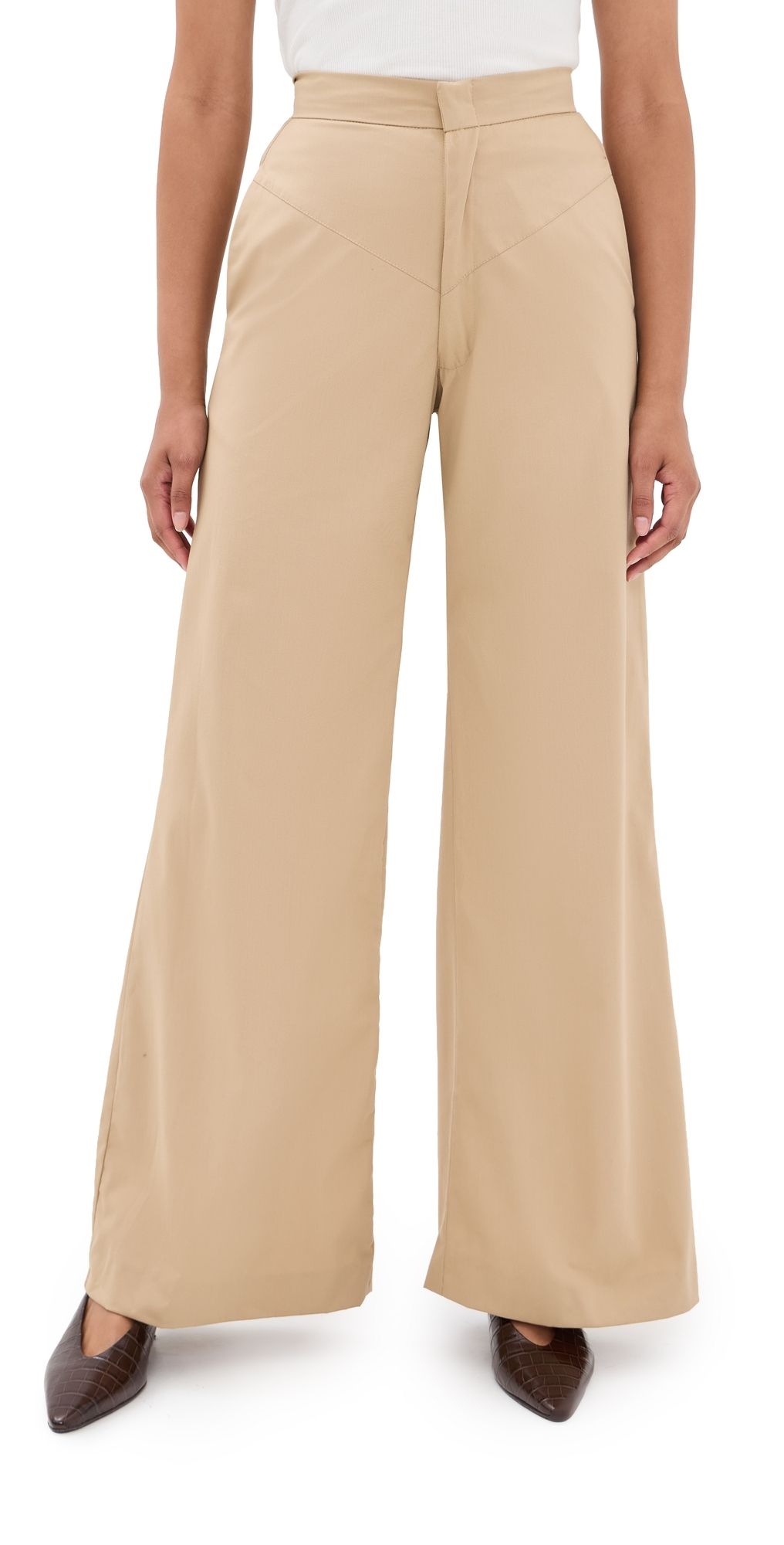 By Efrain Mogollon Ola Palazzo Trousers Khaki 2