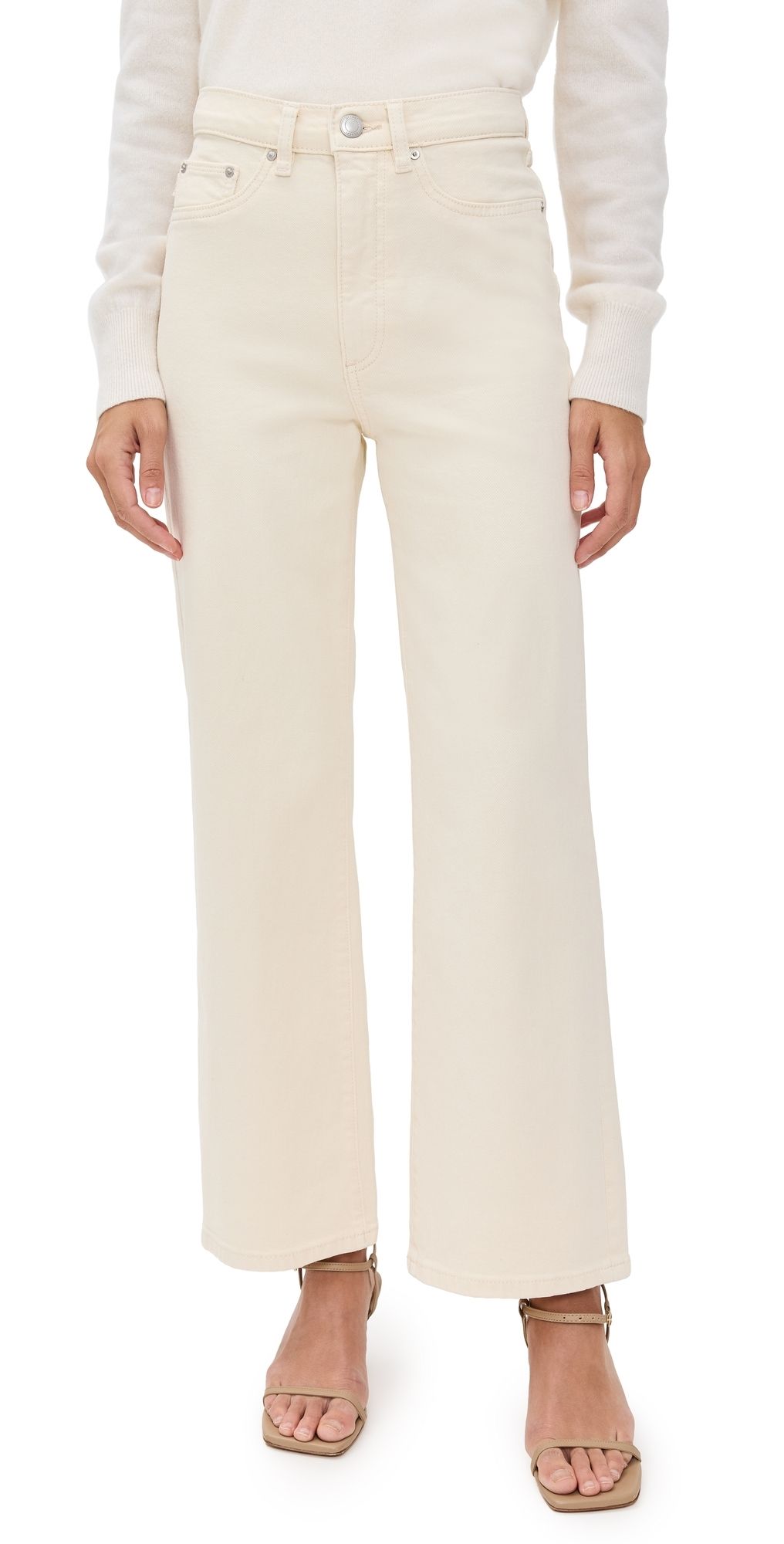 DL1961 Karmine Refined Wide Leg High Rise Jeans Flax (Vintage) 32