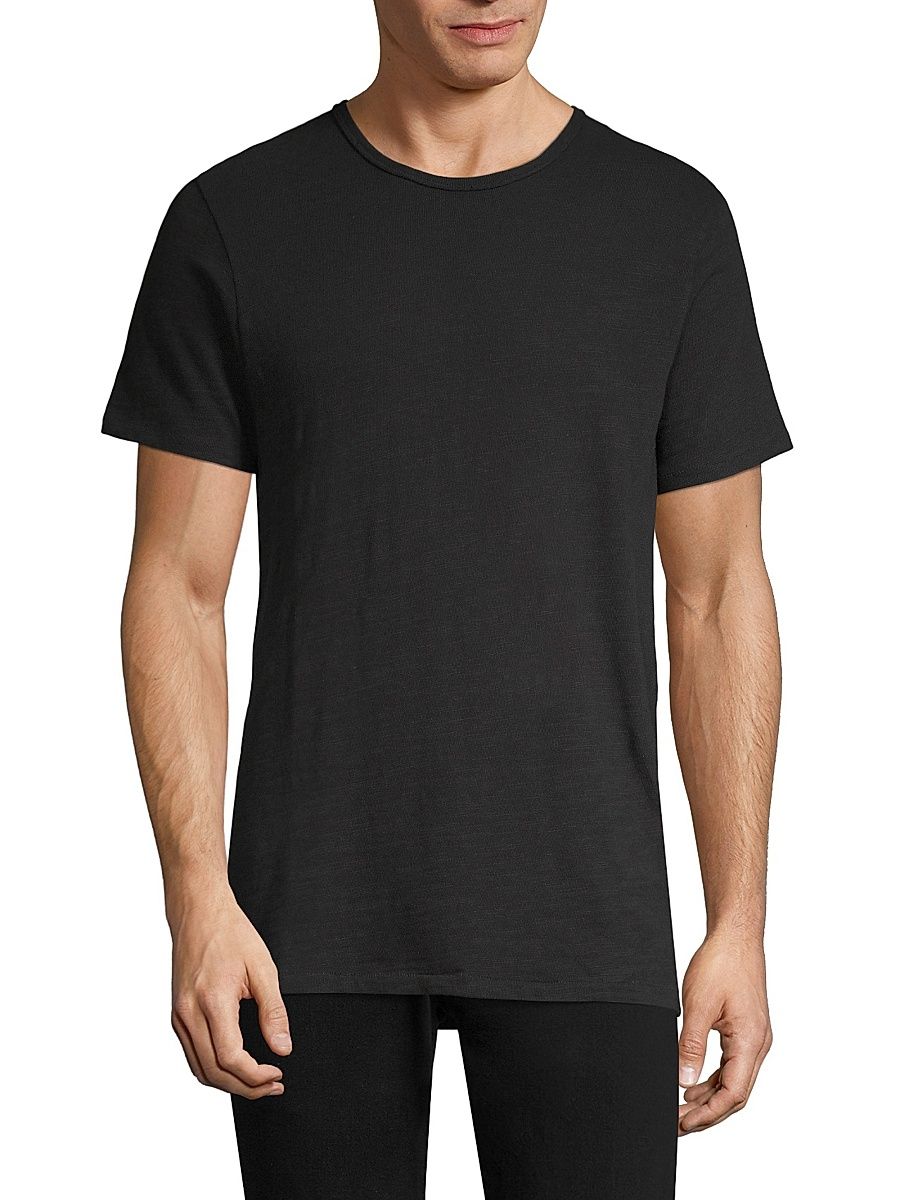 Men's Cotton Relaxed-Fit Jersey T-Shirt - Jet Black - Size XL