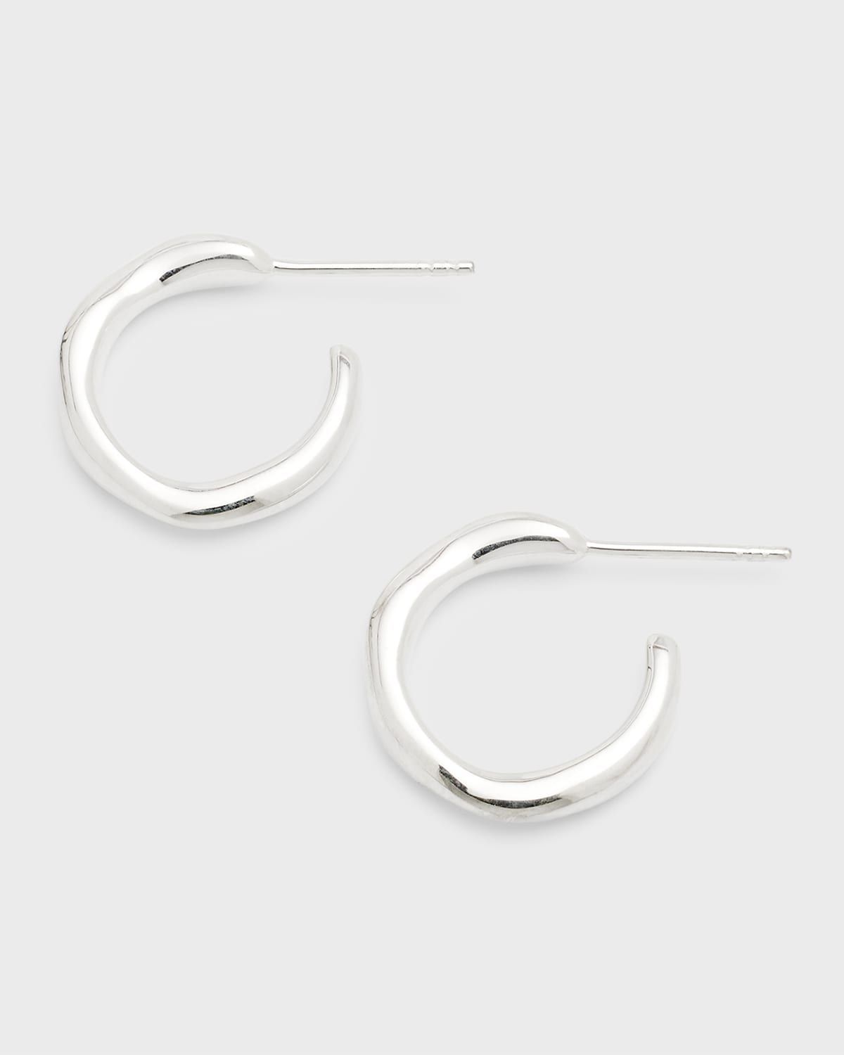 Squiggle Mini Hoop Earrings in Sterling Silver