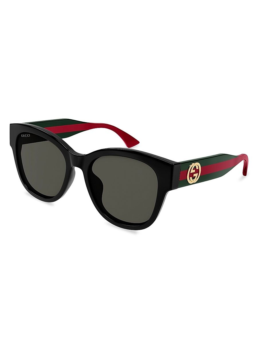 Women's New Pop Web 56MM Butterfly Sunglasses - Red Green Black
