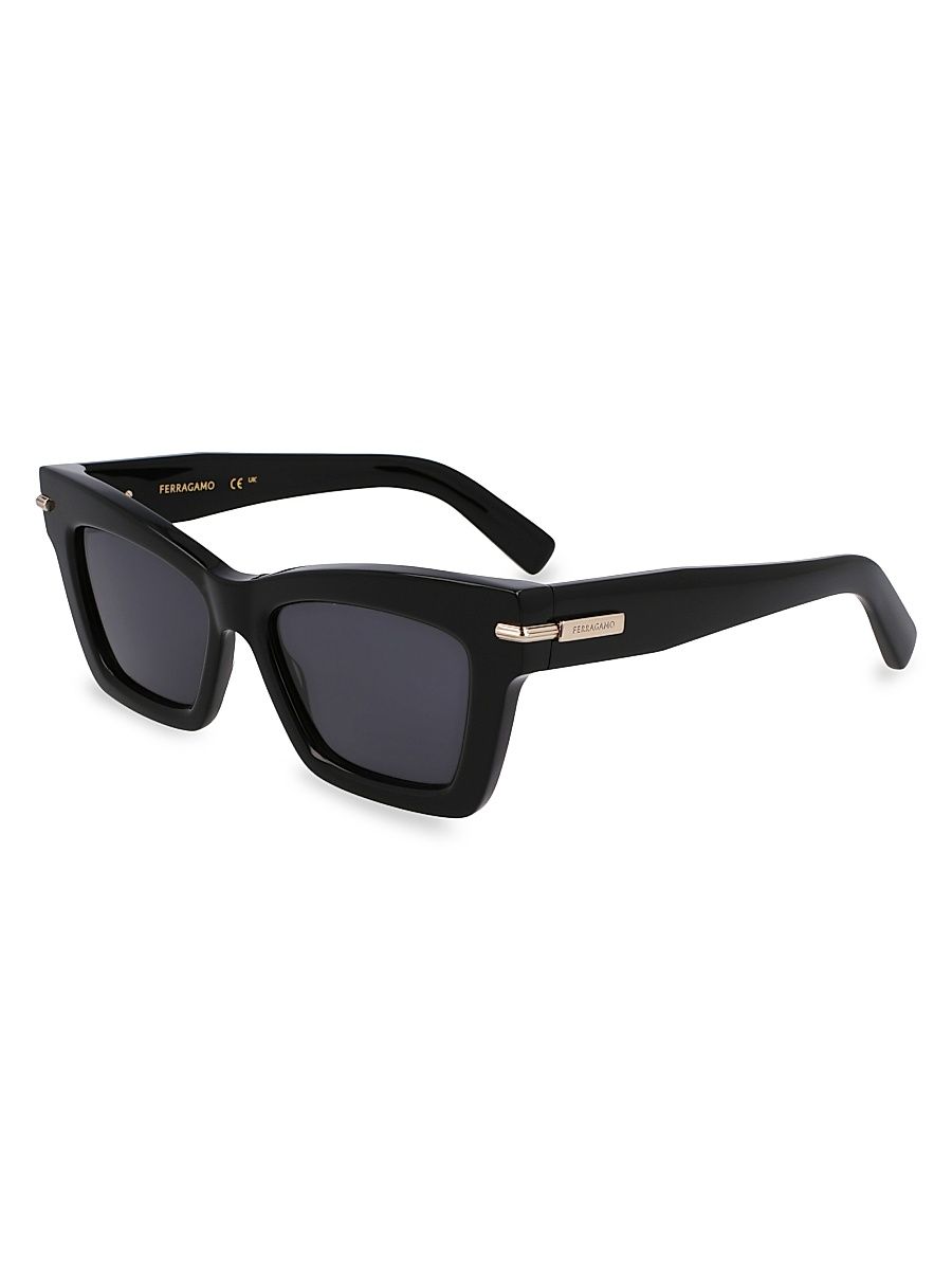 Women's Prisma 52MM Rectangle Sunglasses - Dark Grey Black