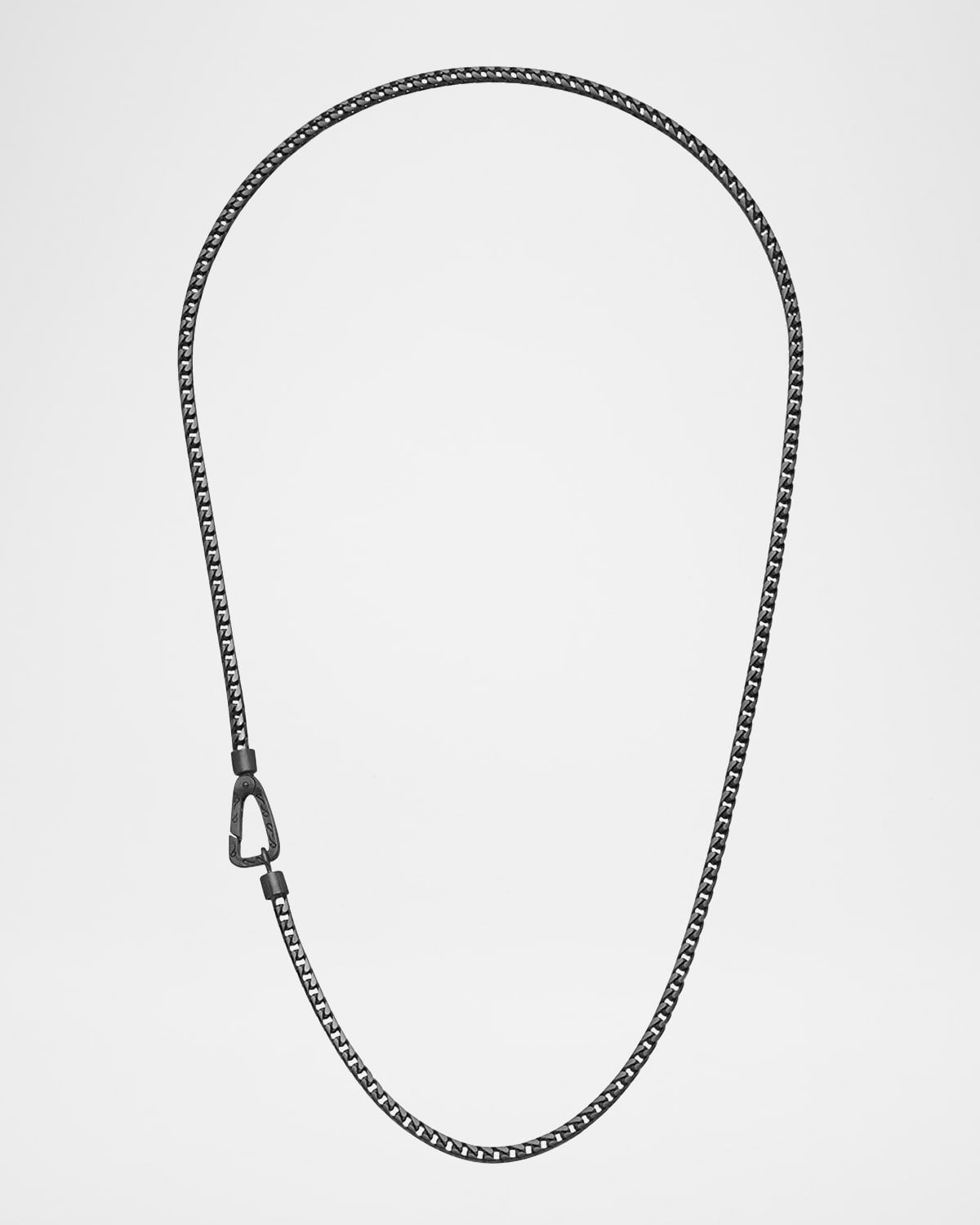 Men & apos;s Mesh Oxidized Silver Necklace, 22"L