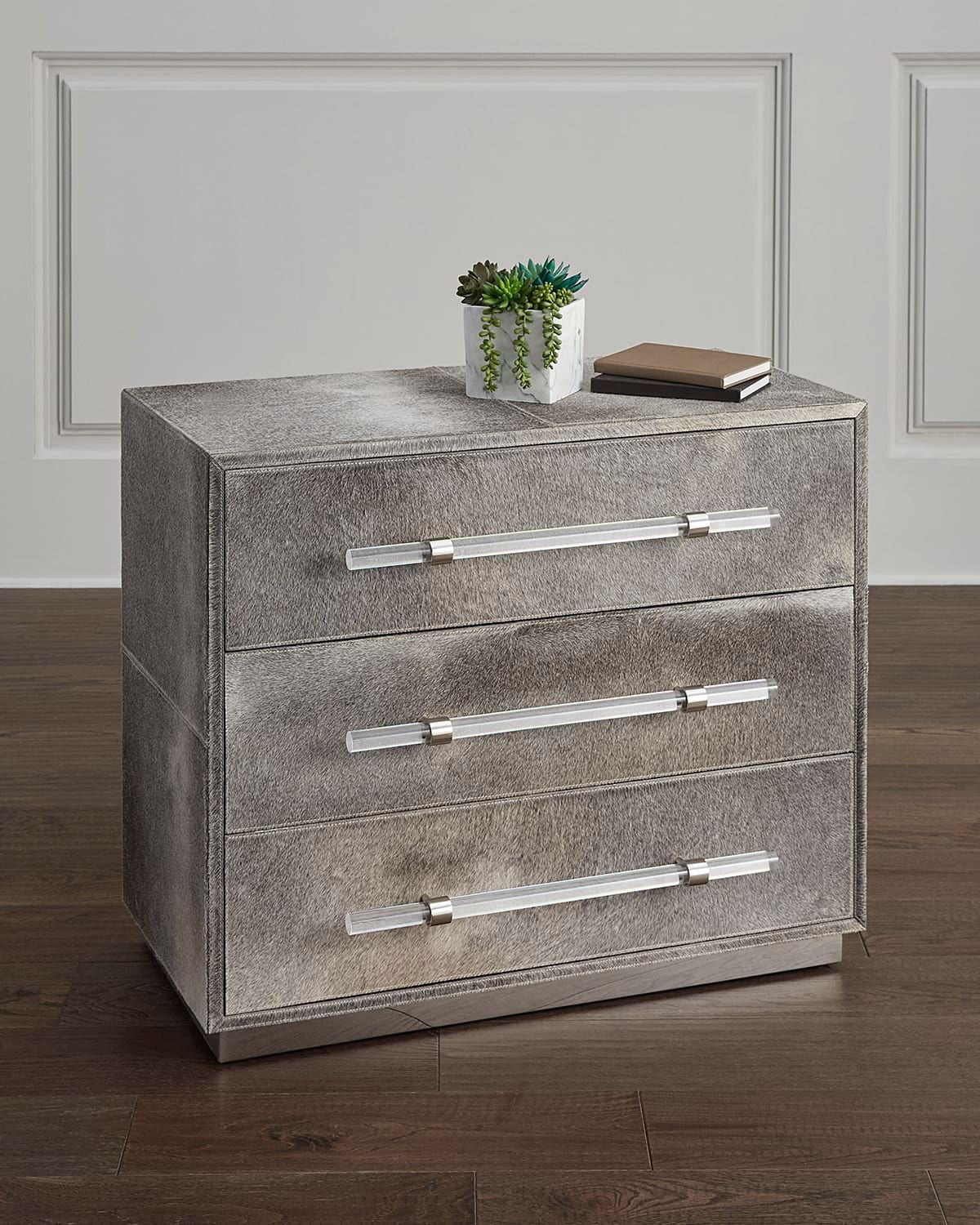 Cassian Hairhide 3-Drawer Chest