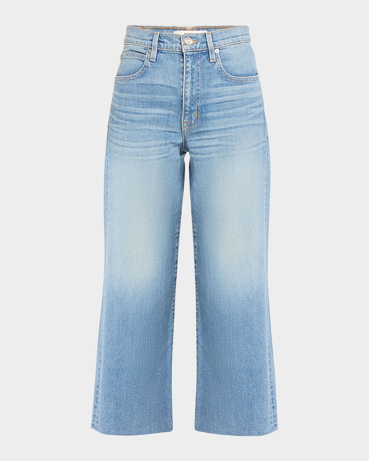 Grace Wide Ankle Jeans with Raw Hem