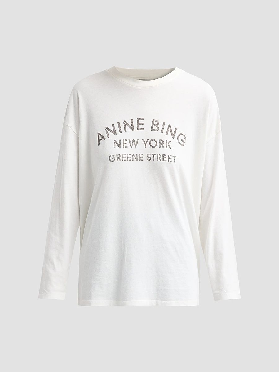 Women's Ivan Stencil Logo Crewneck T-Shirt - Ecru - Size XS