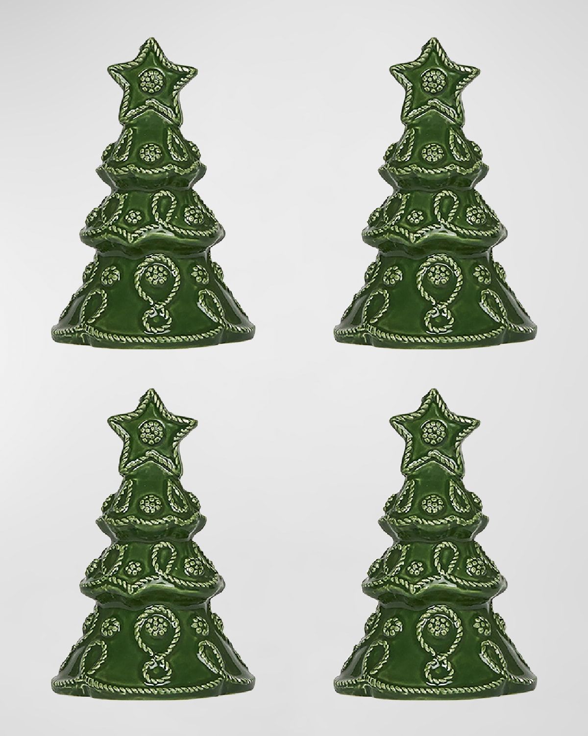 Berry and Thread North Pole Tree Place Card Holder, Set of 4 Green