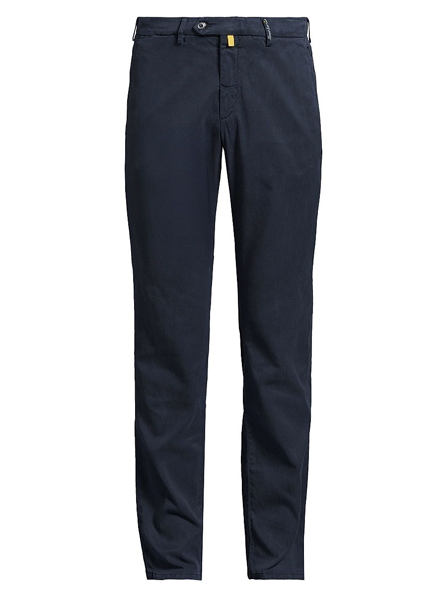 Men's Flat-Front Chino Pants - Navy - Size 36