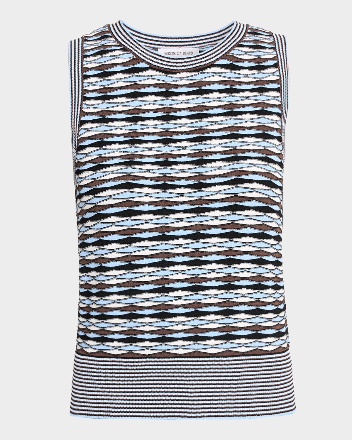 Jerrel Diamond Jacquard-Knit Top