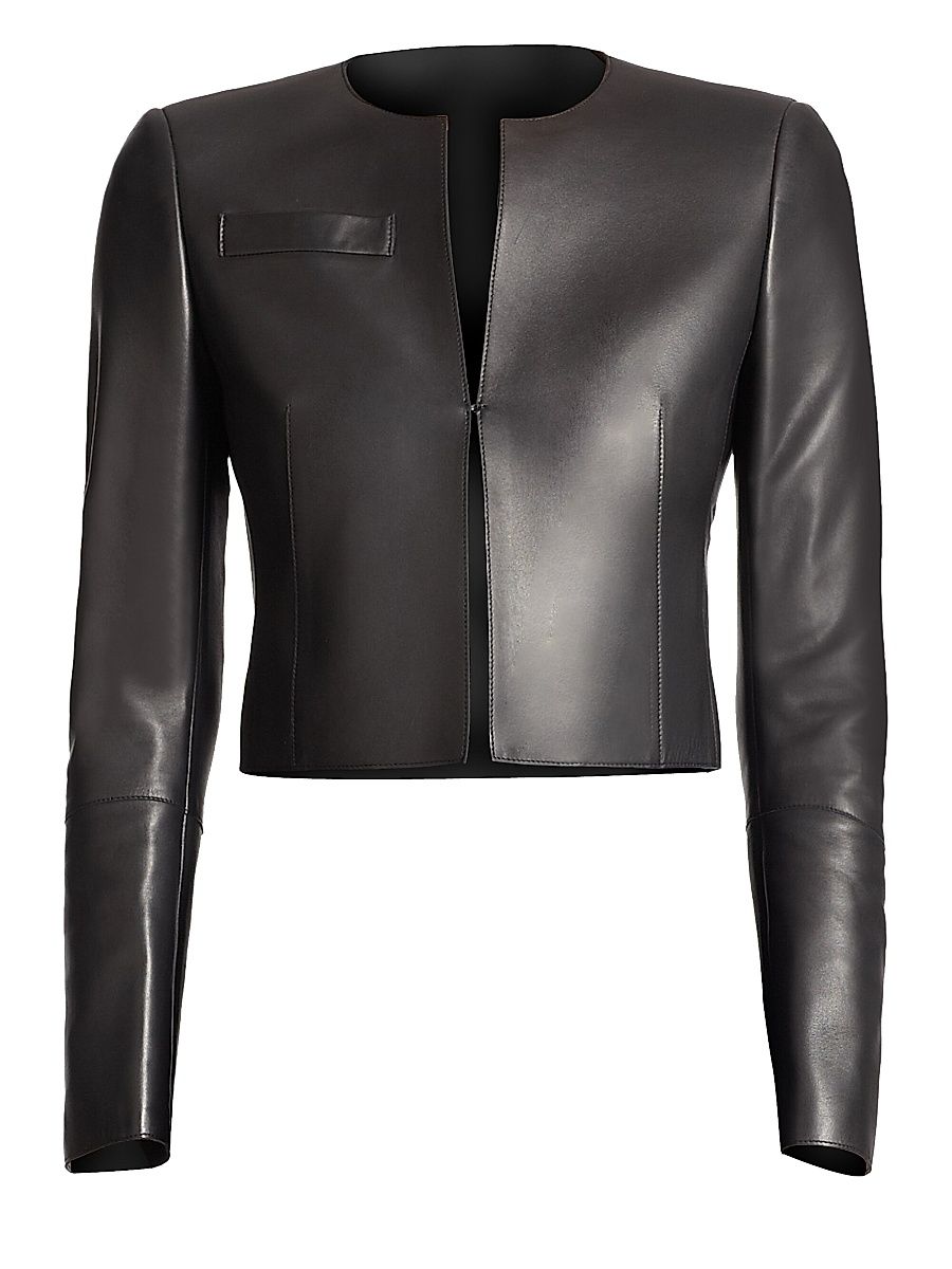 Women's Hasso Leather Jacket - Black - Size 14