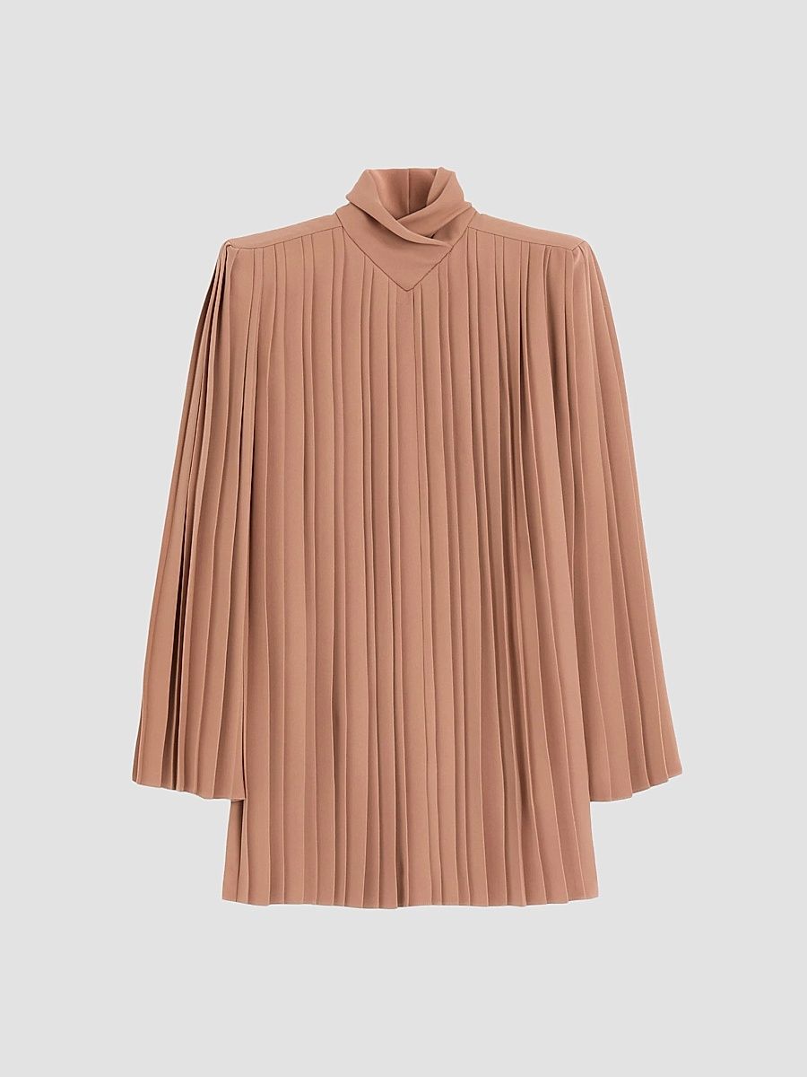 Women's Cady Couture Pleated Top - Terracotta - Size 6