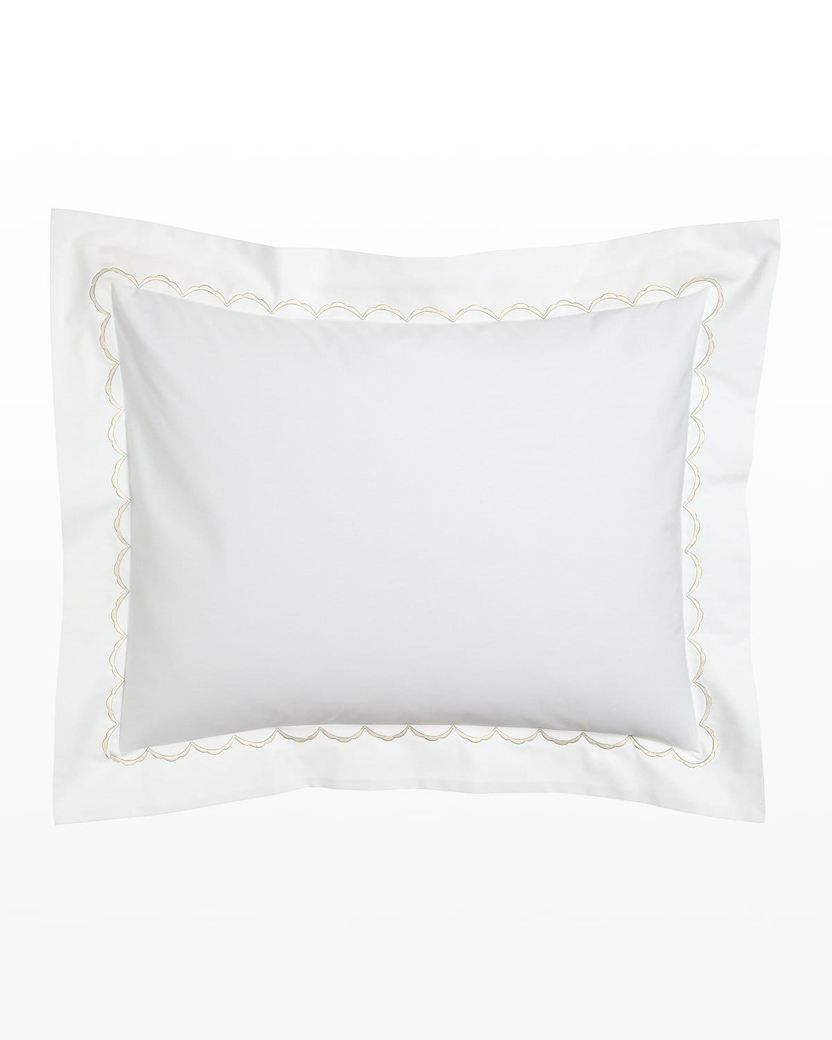 King Scallops Embroidered Sham