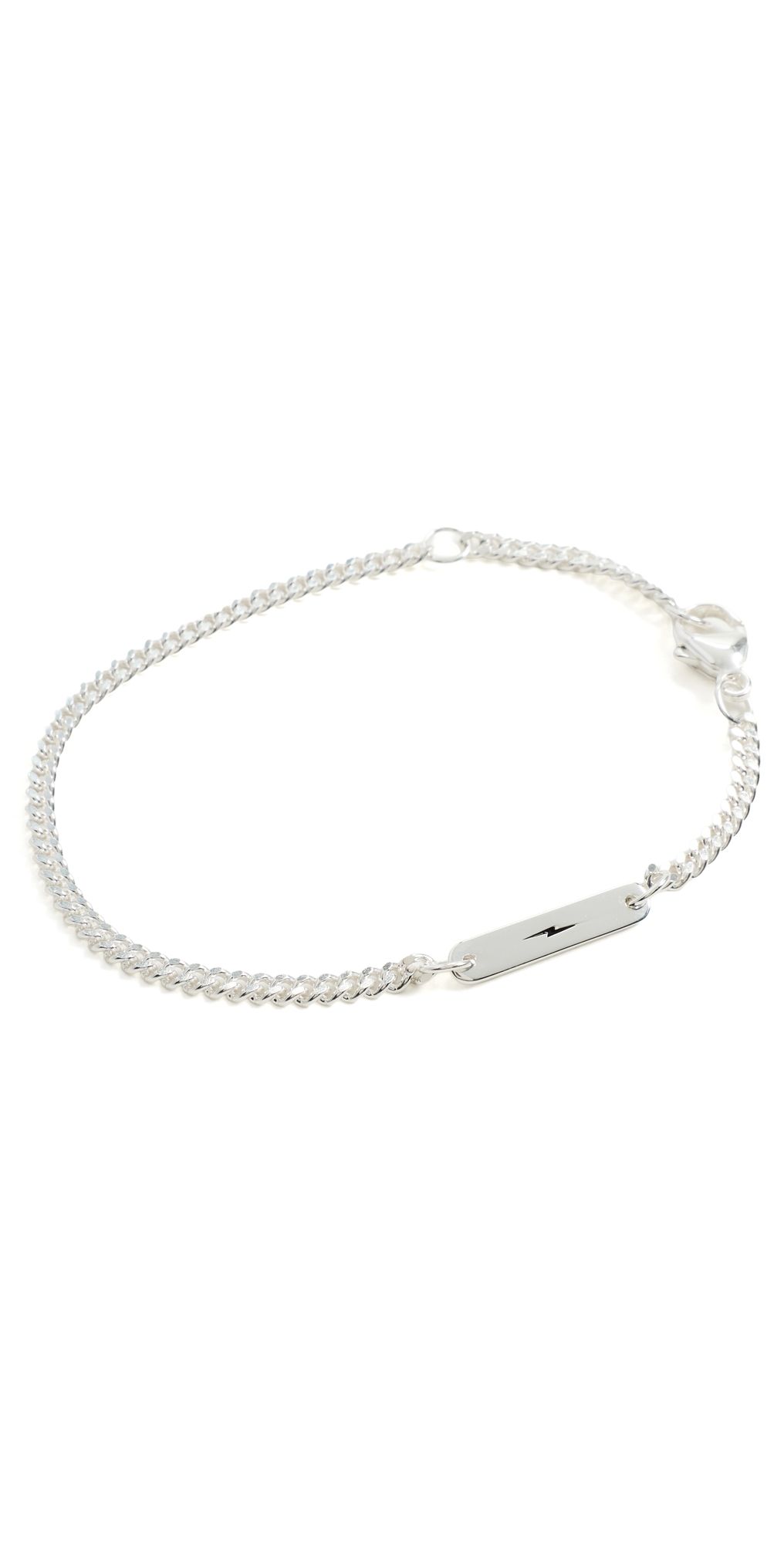 Shinola Sterling Silver Gauge Chain Bracelet 3mm Sterling Silver L