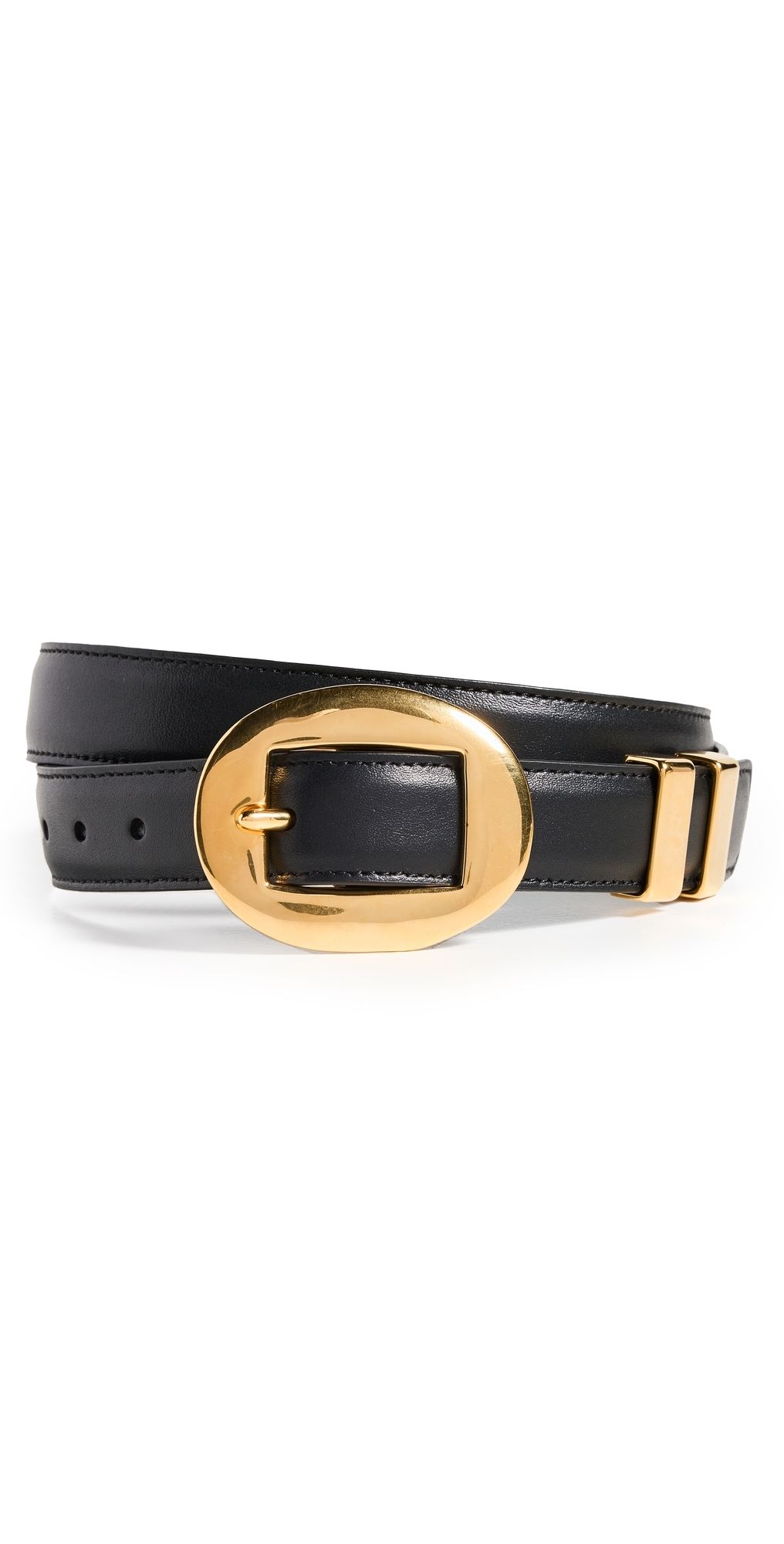 Altuzarra Vintage Brass Buckle Belt Black L