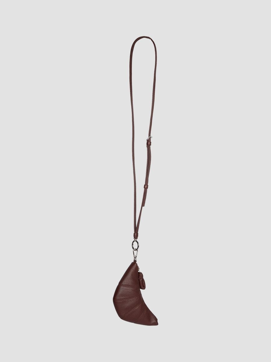 Lemaire Unisex Croissant Leather Crossbody - Roasted Pecan