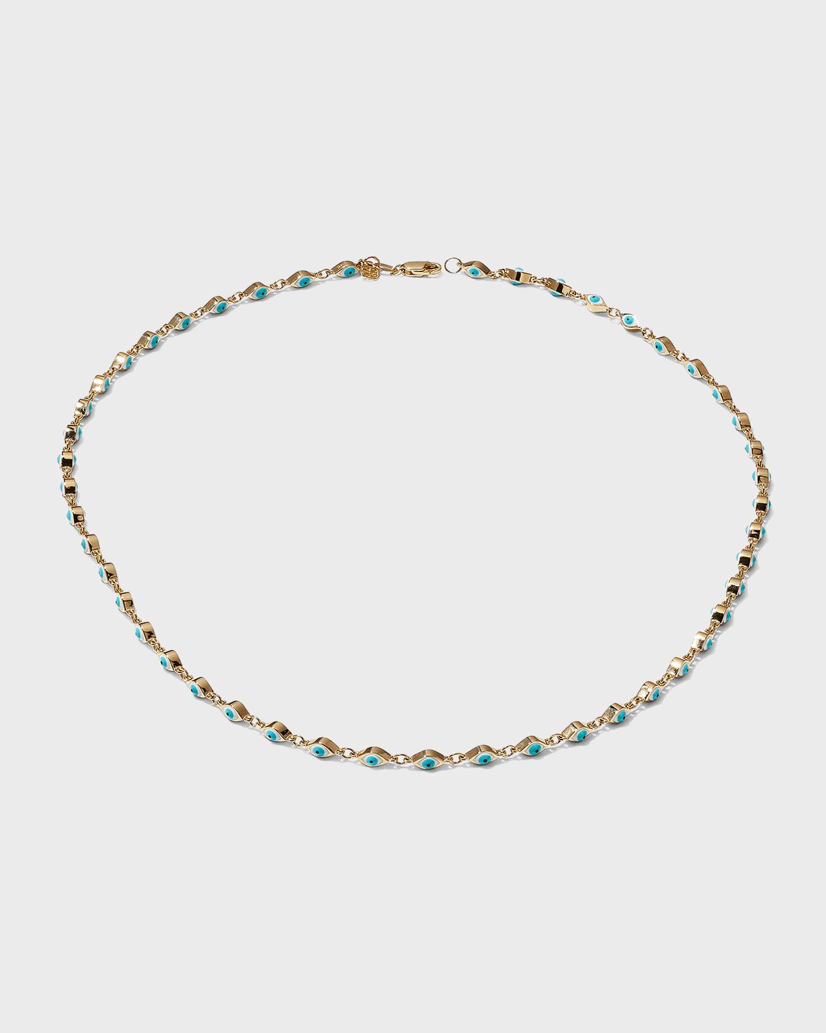 Mini Enamel Evil Eye Eternity Necklace