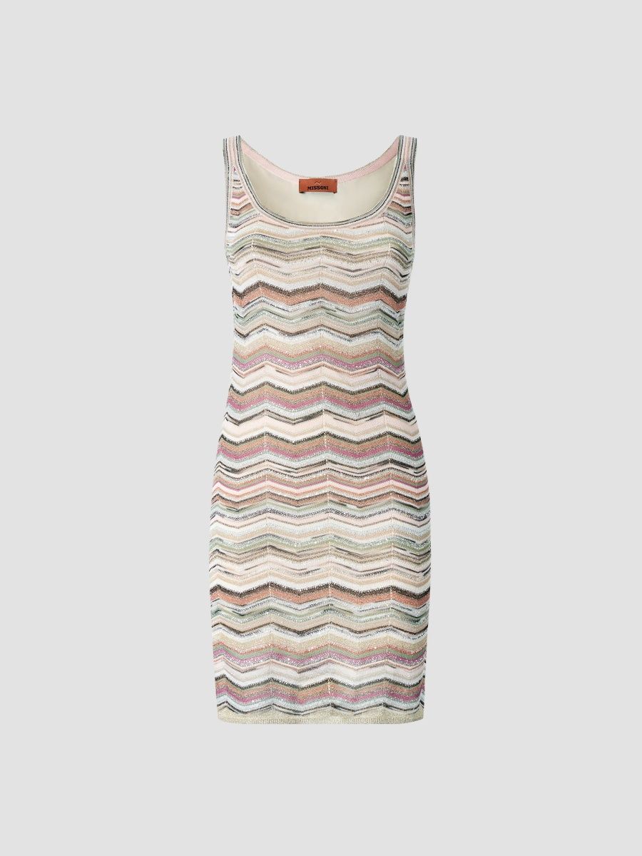 Missoni Women's Zigzag Scoopneck Mini Dress - Multicolor - Size 10