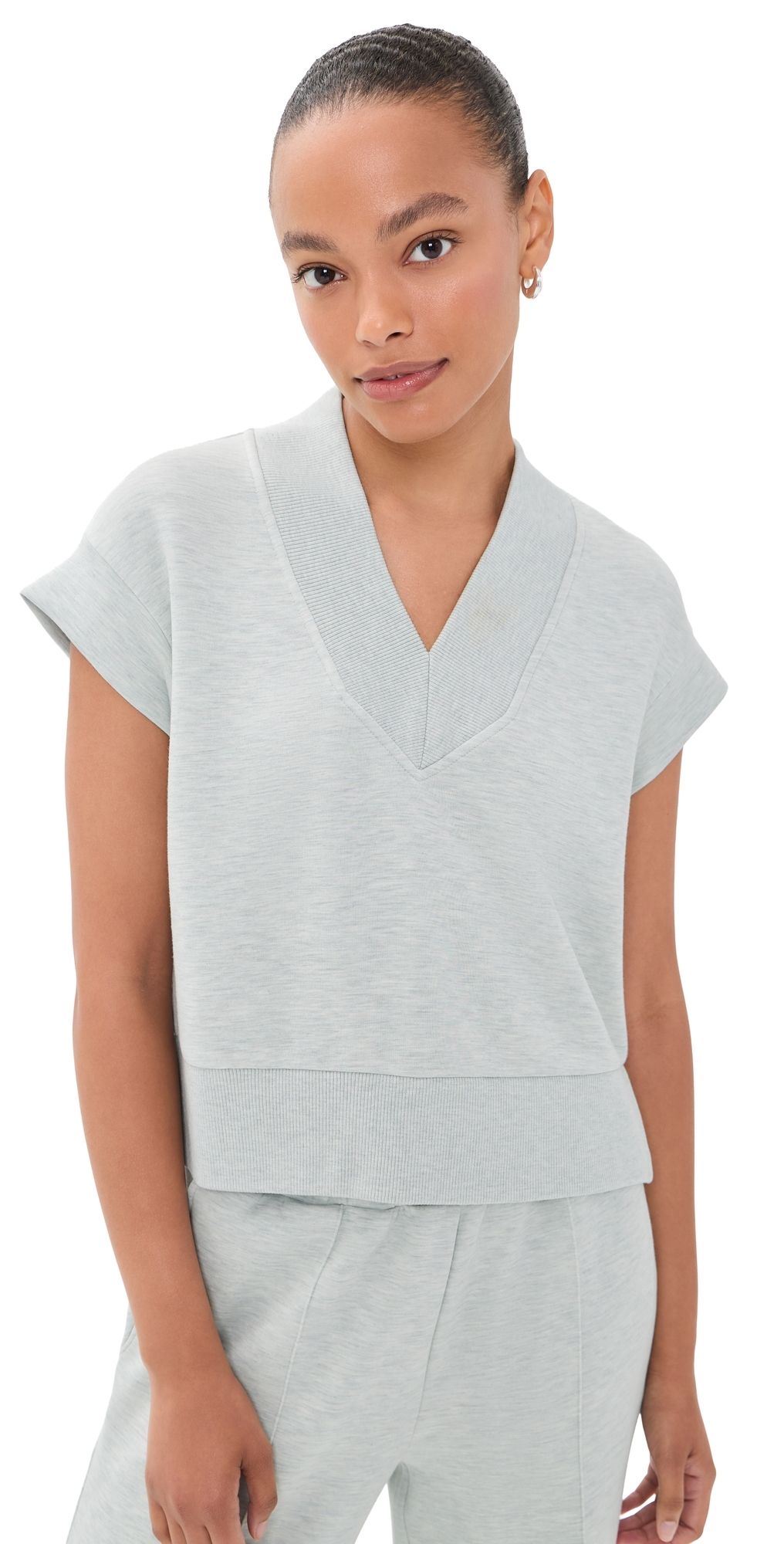 Varley Gracee V Neck Tank Mint Green Marl XS