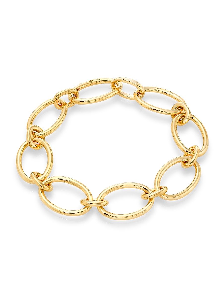 Women's 18K Yellow Gold Oval-Link Chain Bracelet - Yellow Gold