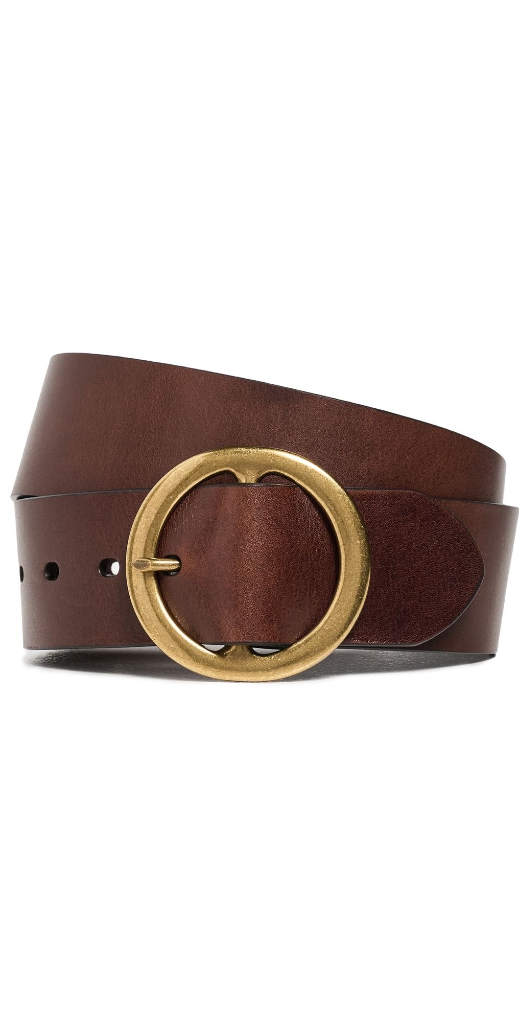 Madewell Round Circle Belt Espresso Bean Leather M