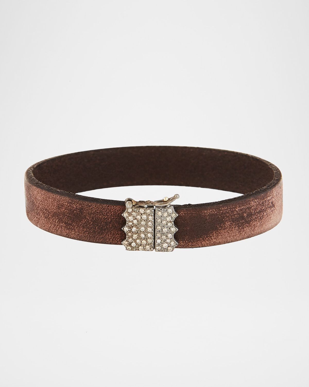 New World Diamond & Leather Bracelet