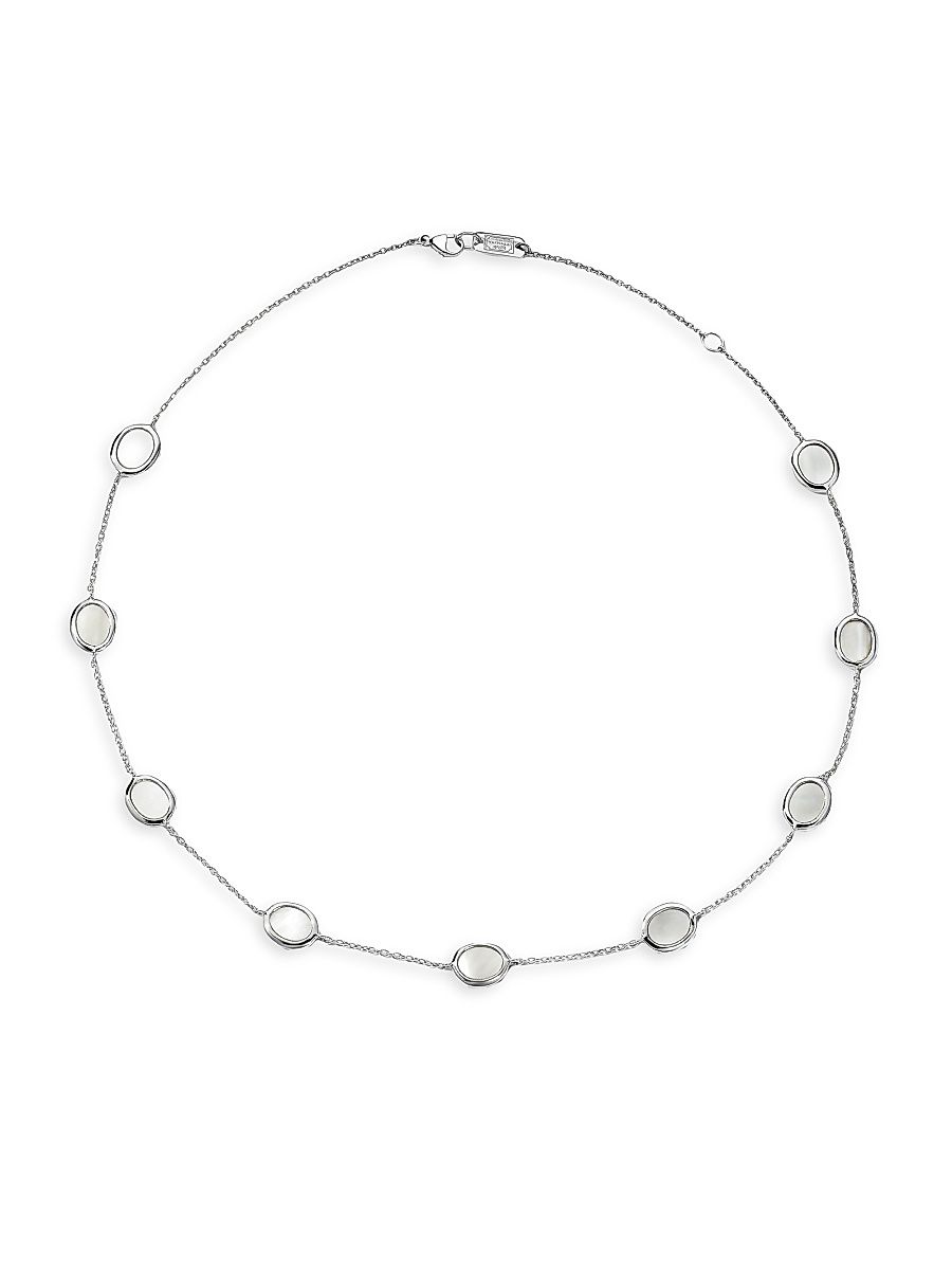Women's Confetti Sterling Silver & Mother-Of-Pearl Short Station Necklace - Silver - Size 16