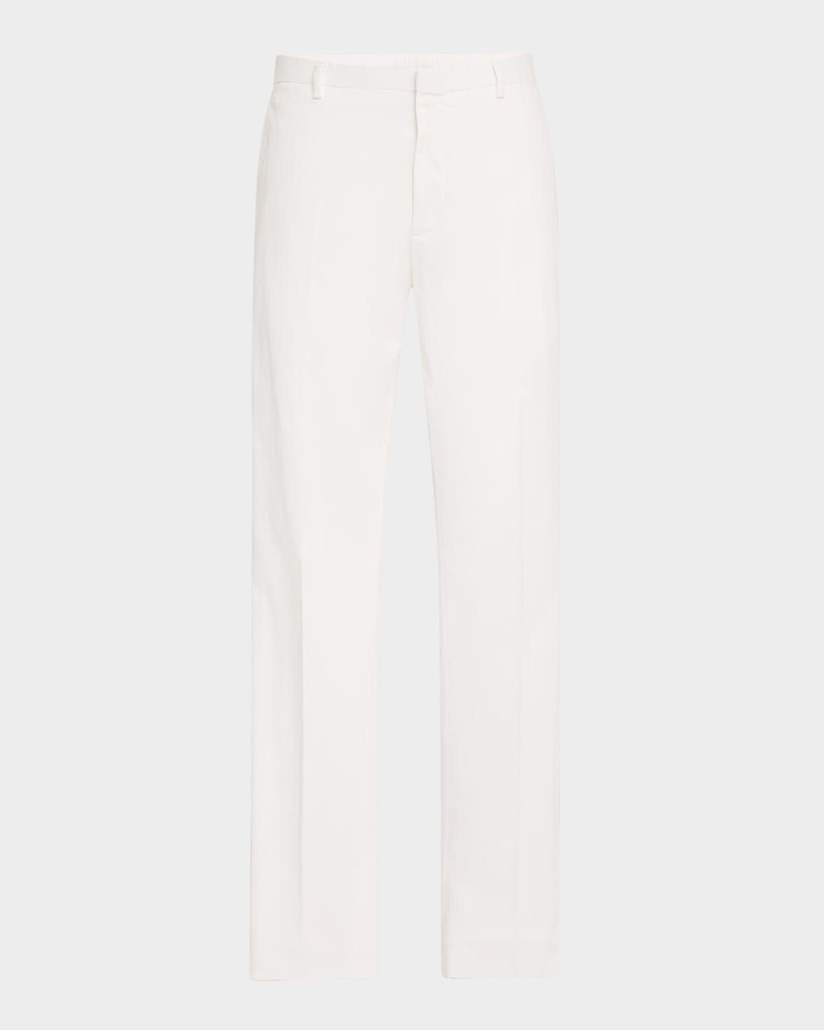 Men & apos;s Premium Cotton Flat-Front Pants