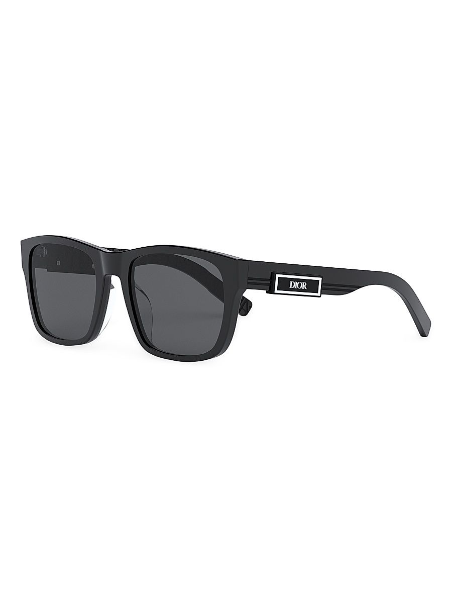 Men's DiorB23 S2F 58MM Square Sunglasses - Black