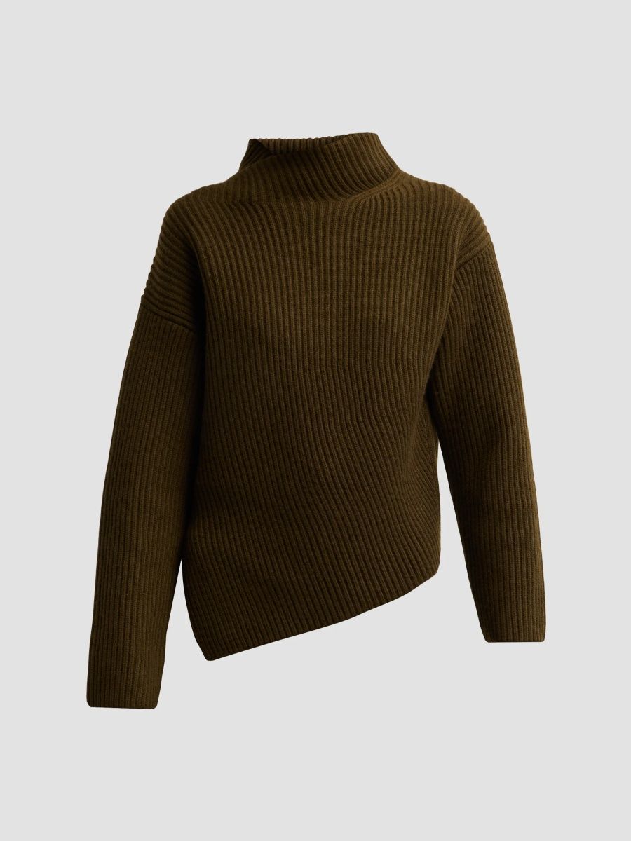 Vince Women's Draped Rib-Knit Shawl Sweater - Cypress - Size XXS