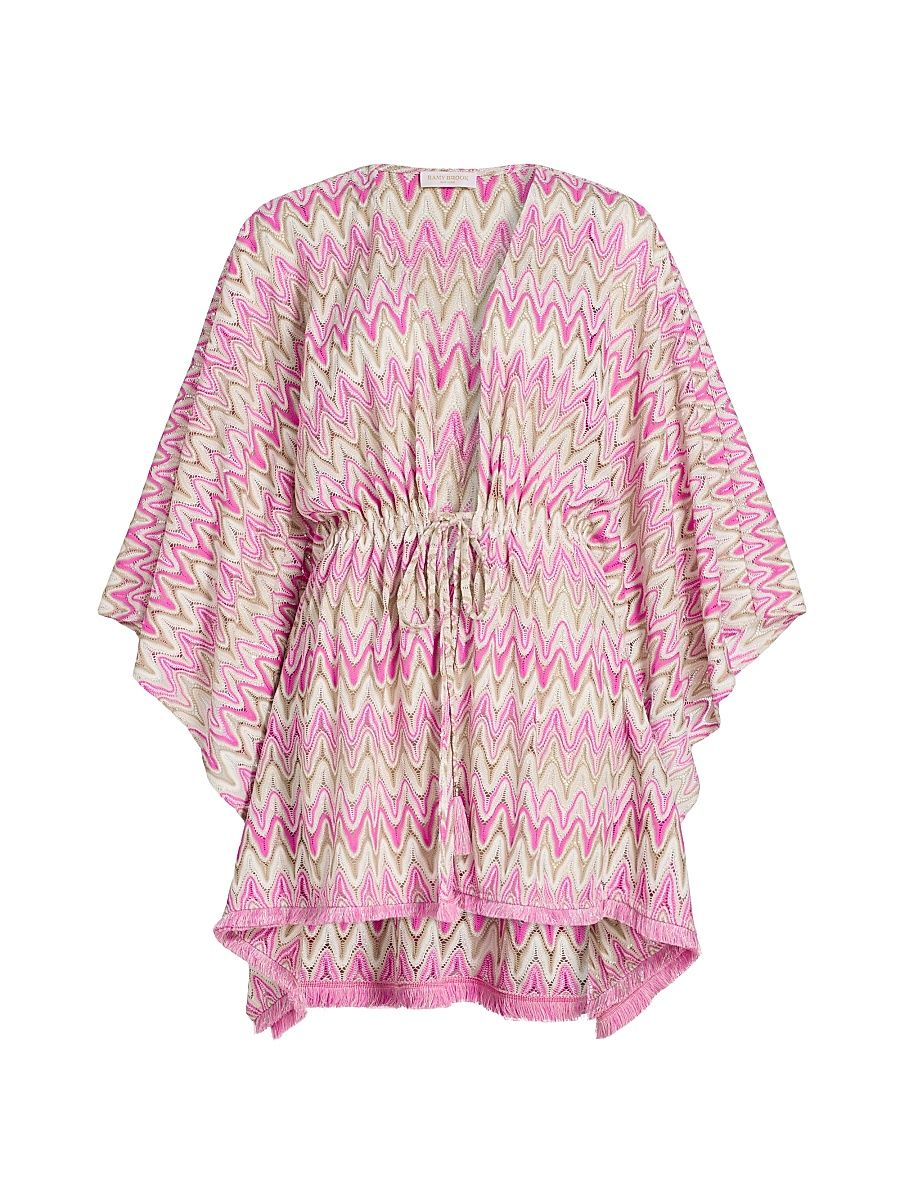 Women's Mckala Zigzag Cover-Up Dress - Radiant Pink Zigzag - Size Large