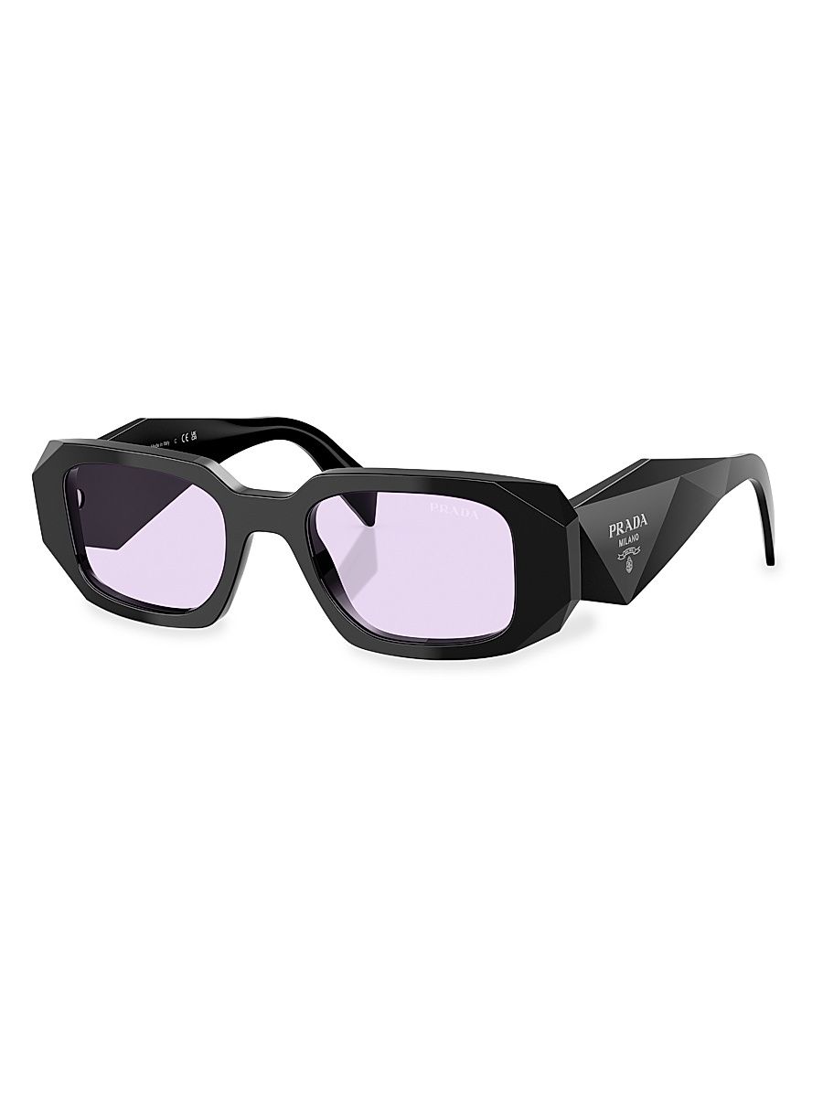 Women's 51MM Rectangular Sunglasses - Purple Black