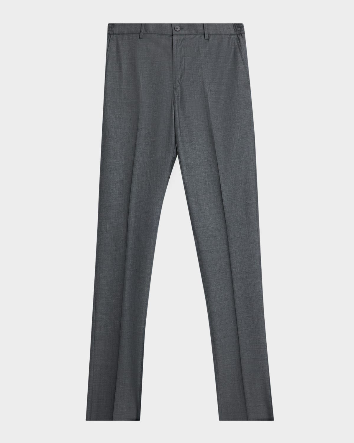 Men & apos;s Wool Straight Leg Flat-Front Pants
