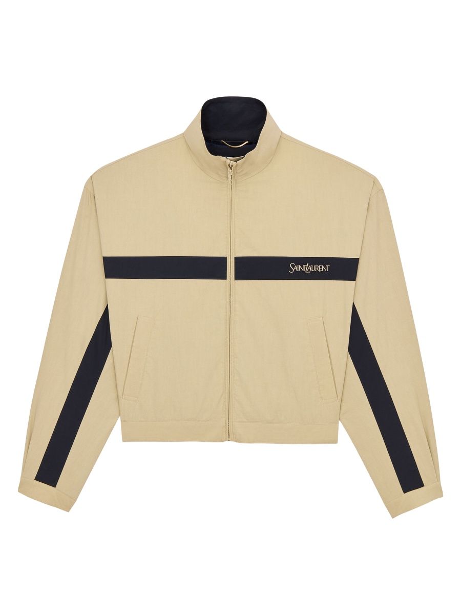 Saint Laurent Women's Saint Laurent Jacket in Cotton Canvas - Mastic - Size 4