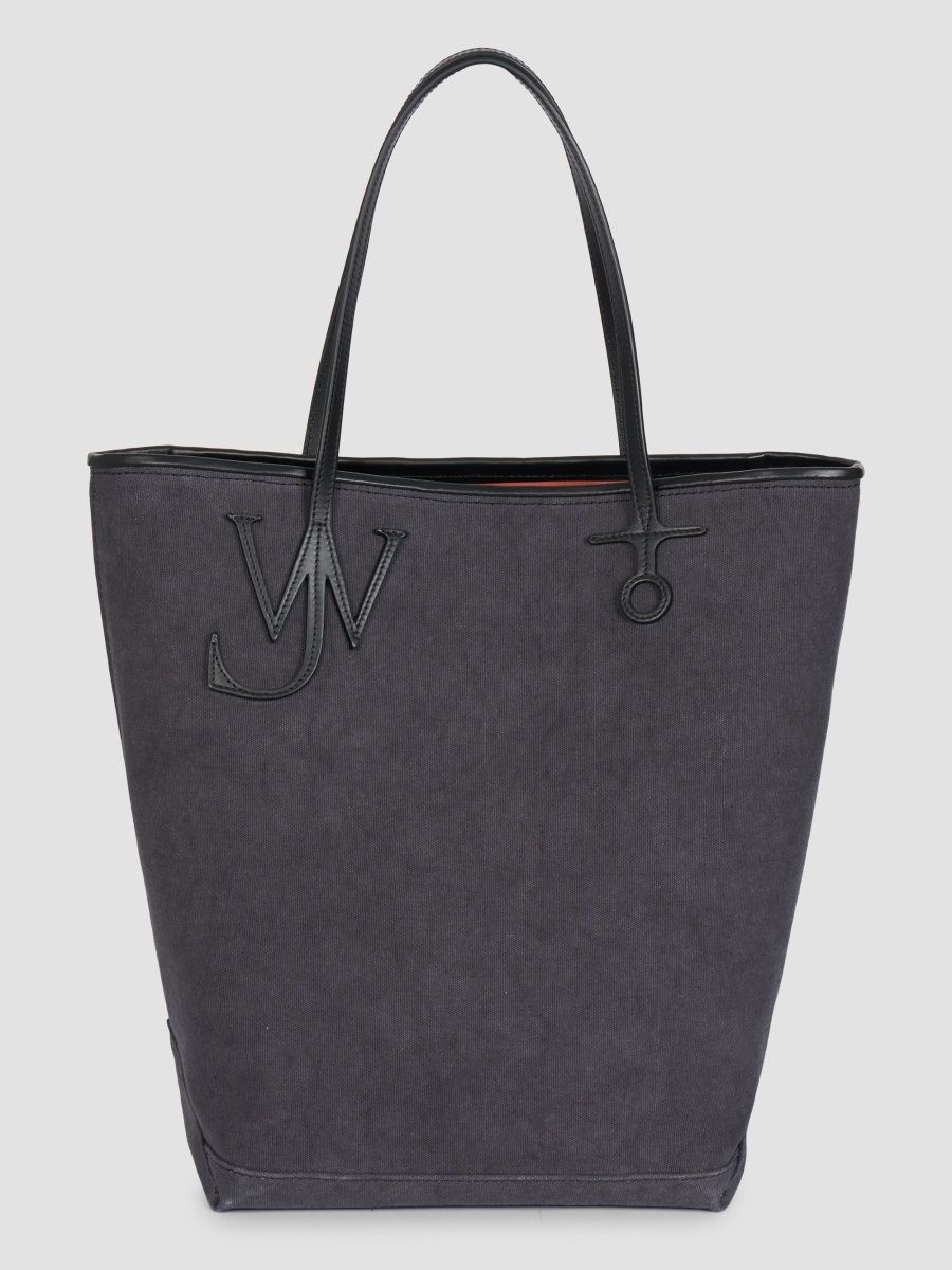 JW Anderson Men's North South Large Canvas Tote Bag - Navy
