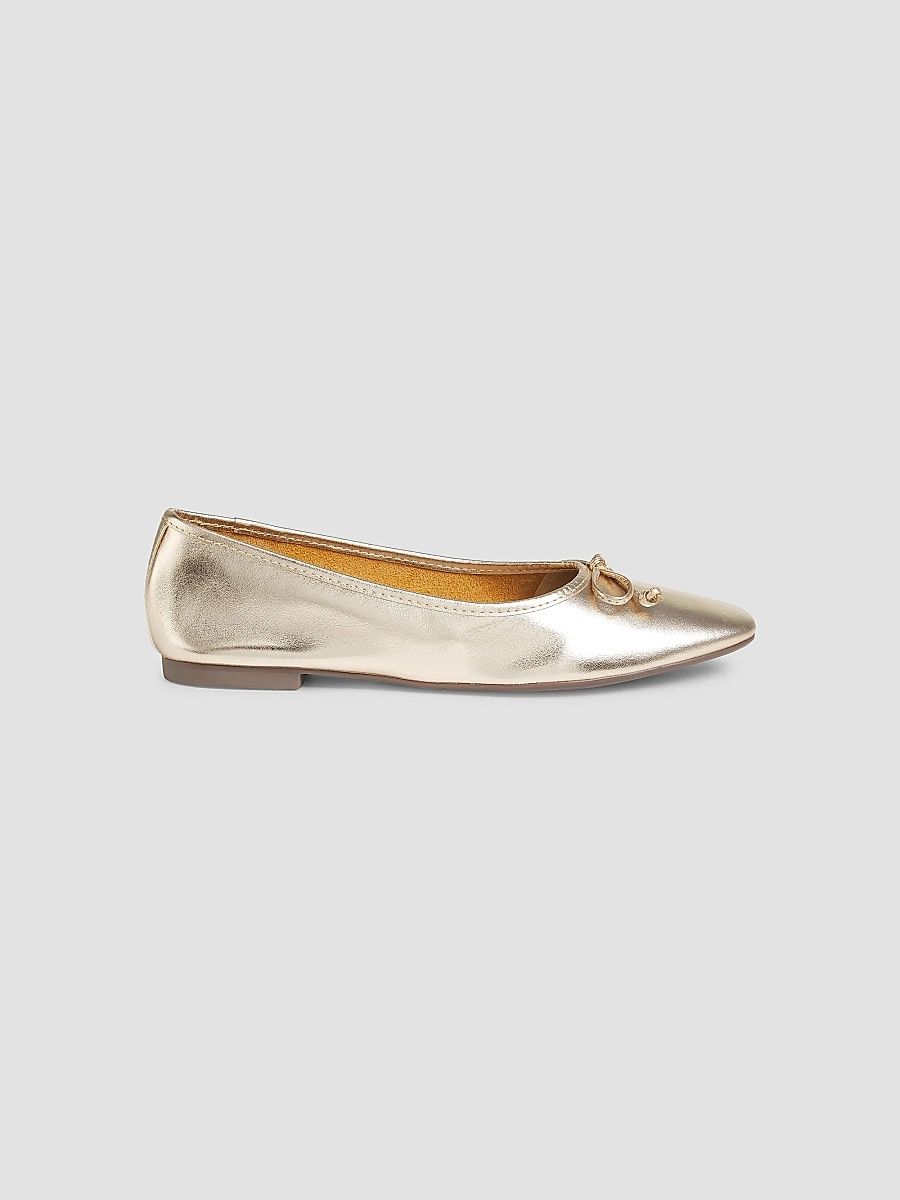 Schutz Women's Arissa Leather Ballet Flats - Platina - Size 11