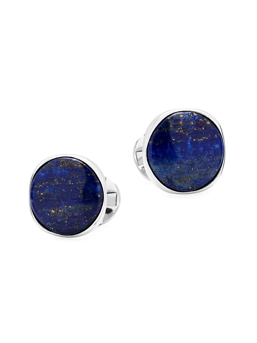 Men's Ox & Bull Trading Co. Sterling Silver & Lapis Cufflinks - Blue