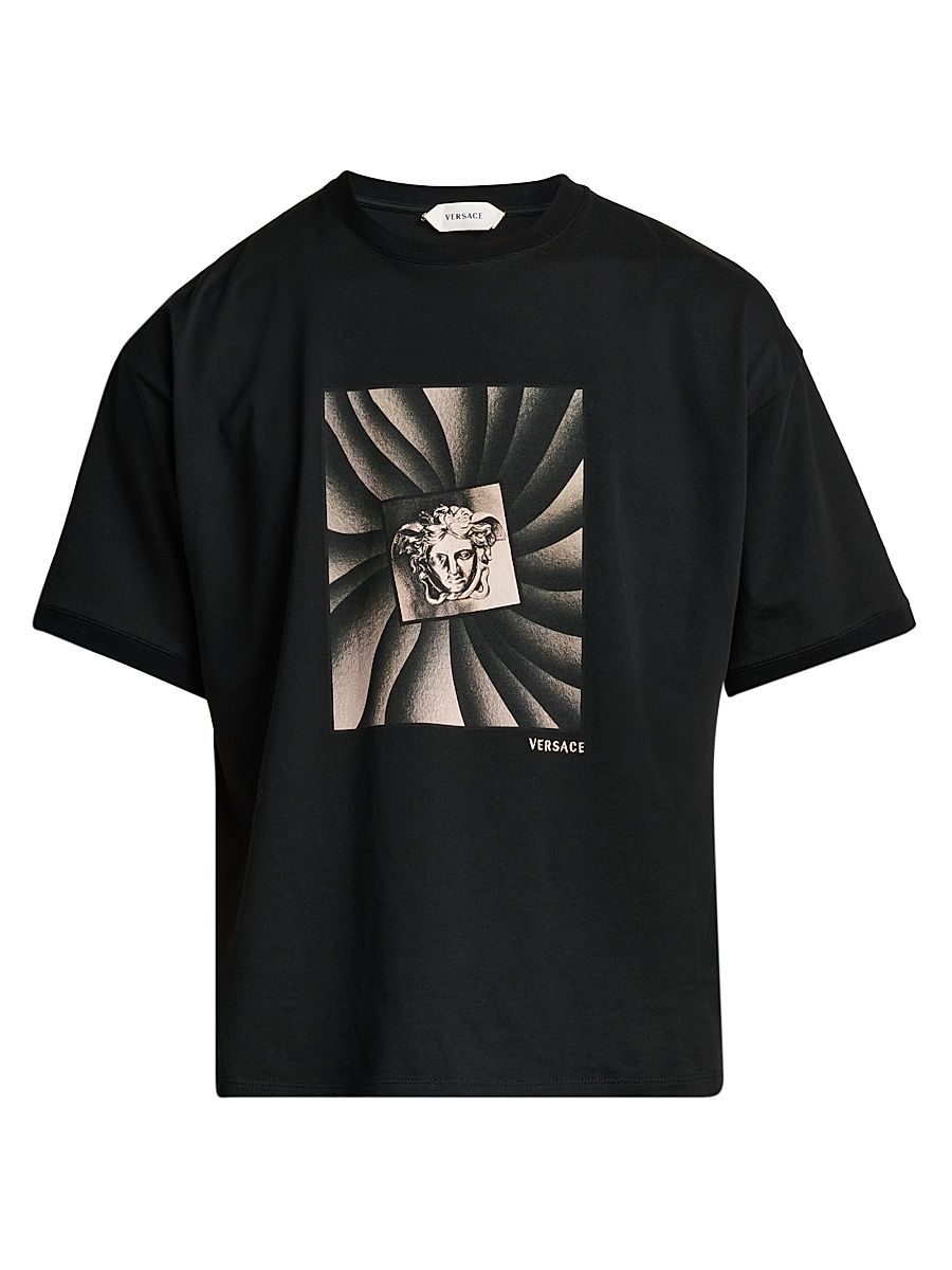 Men's Medusa Cotton T-Shirt - Black - Size Small