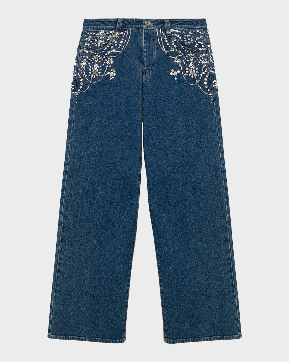 Jude Embellished Mid-Rise Jeans